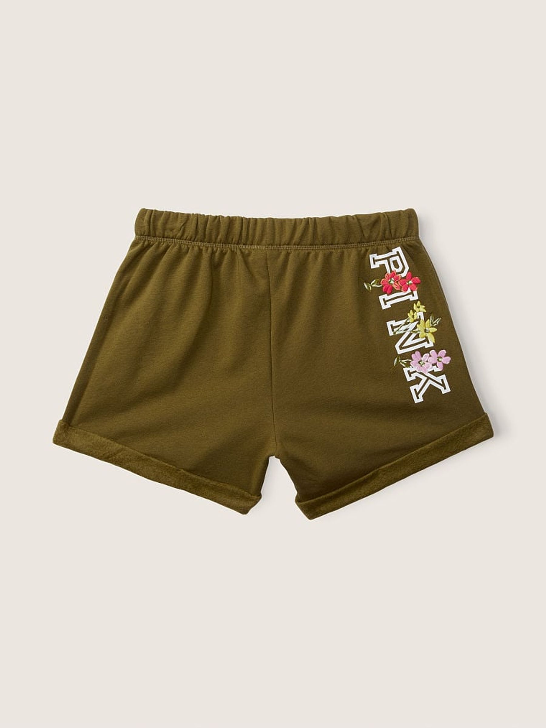 Deep Olive Green Logo Lounge Short - Image 4 of 4
