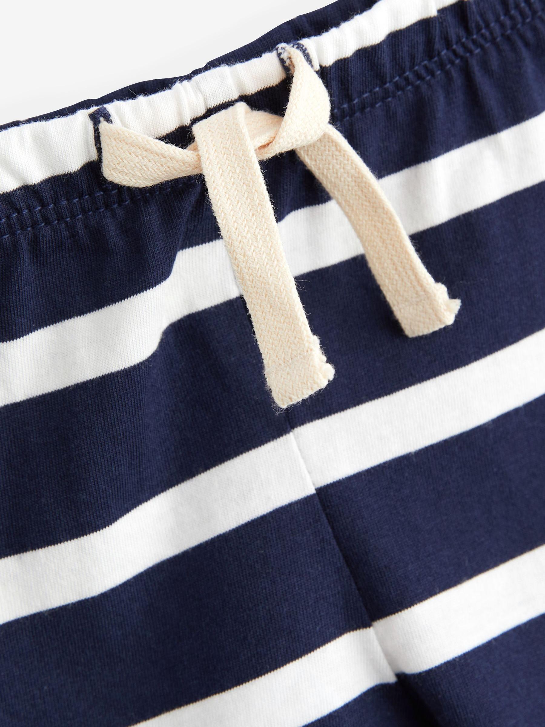 Navy & White Stripe Print Jersey Joggers - Baby - Image 3 of 3