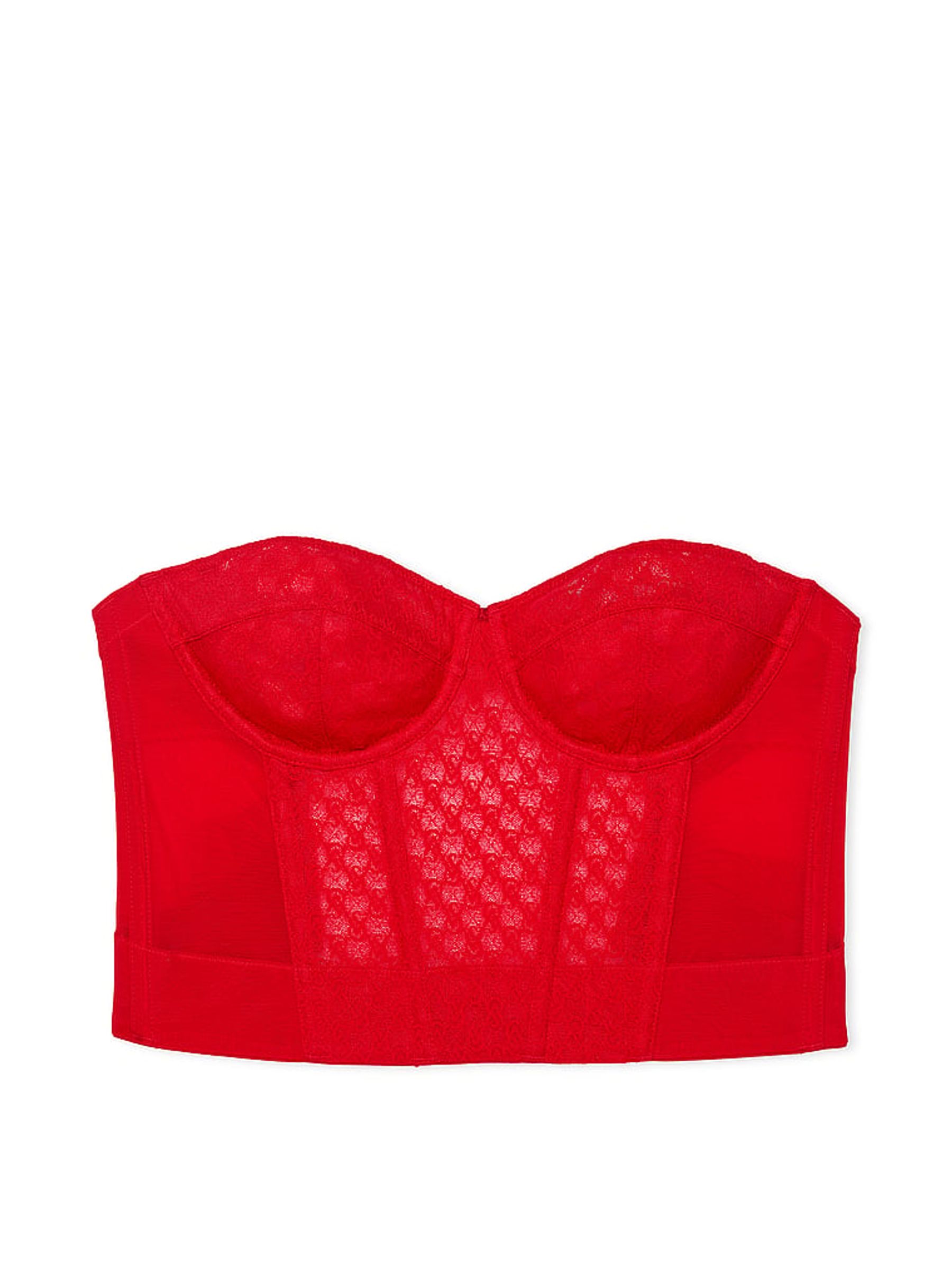 Lipstick Red Archive Monogram Corset Bra Top - Image 3 of 3