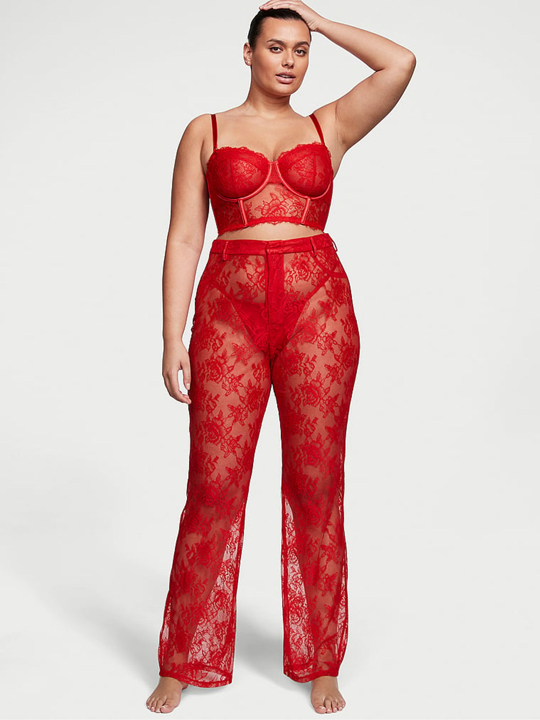 Lipstick Red Strapless Archive Lace Bra - Image 3 of 4