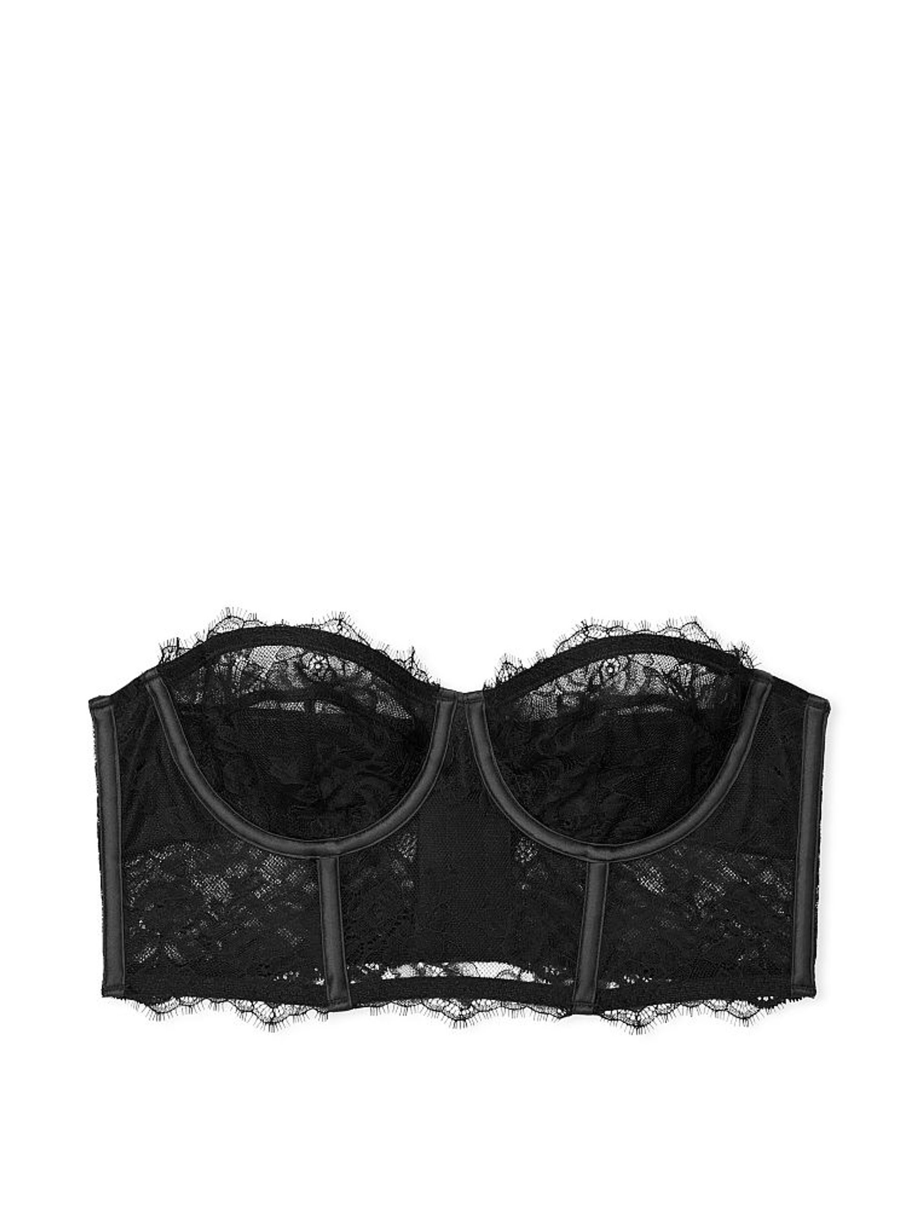 Black Strapless Archive Lace Bra - Image 4 of 4