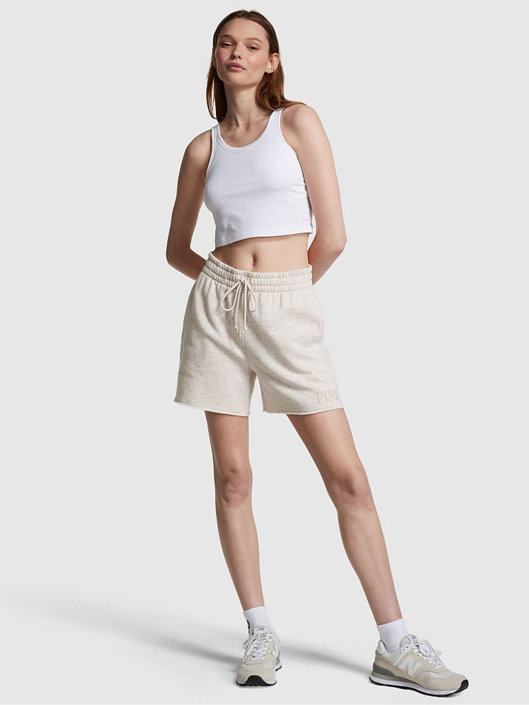 Heather Oatmeal Beige Everyday Fleece Sweat Short - Image 1 of 2