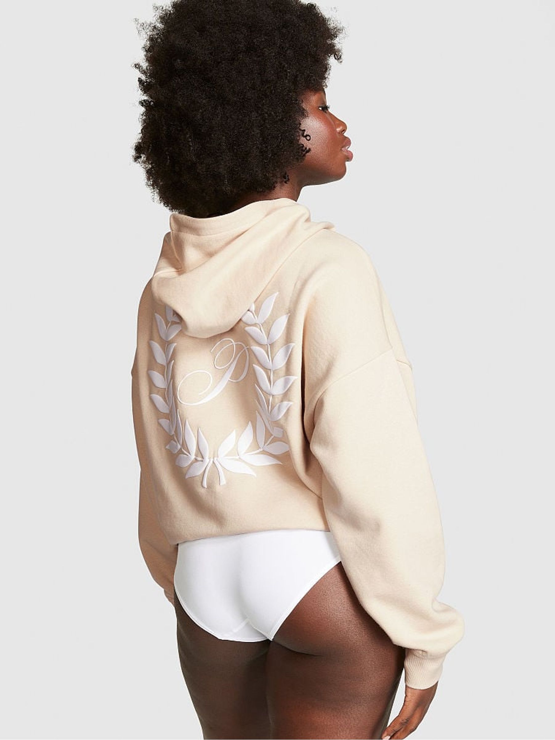 Canvas Cream Zip Up Hoodie - Image 2 of 3