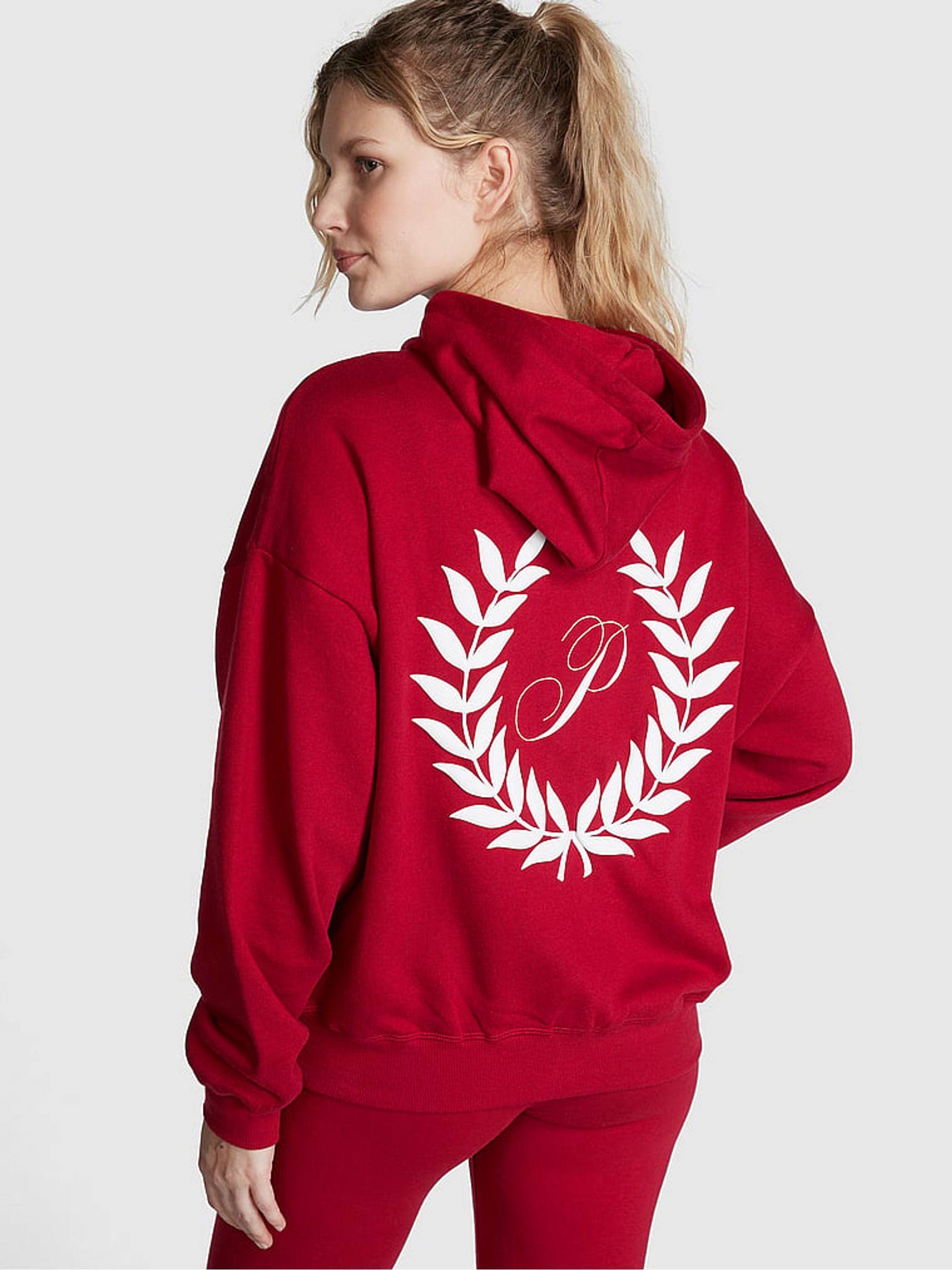 Red Laquer Zip Up Hoodie - Image 2 of 4