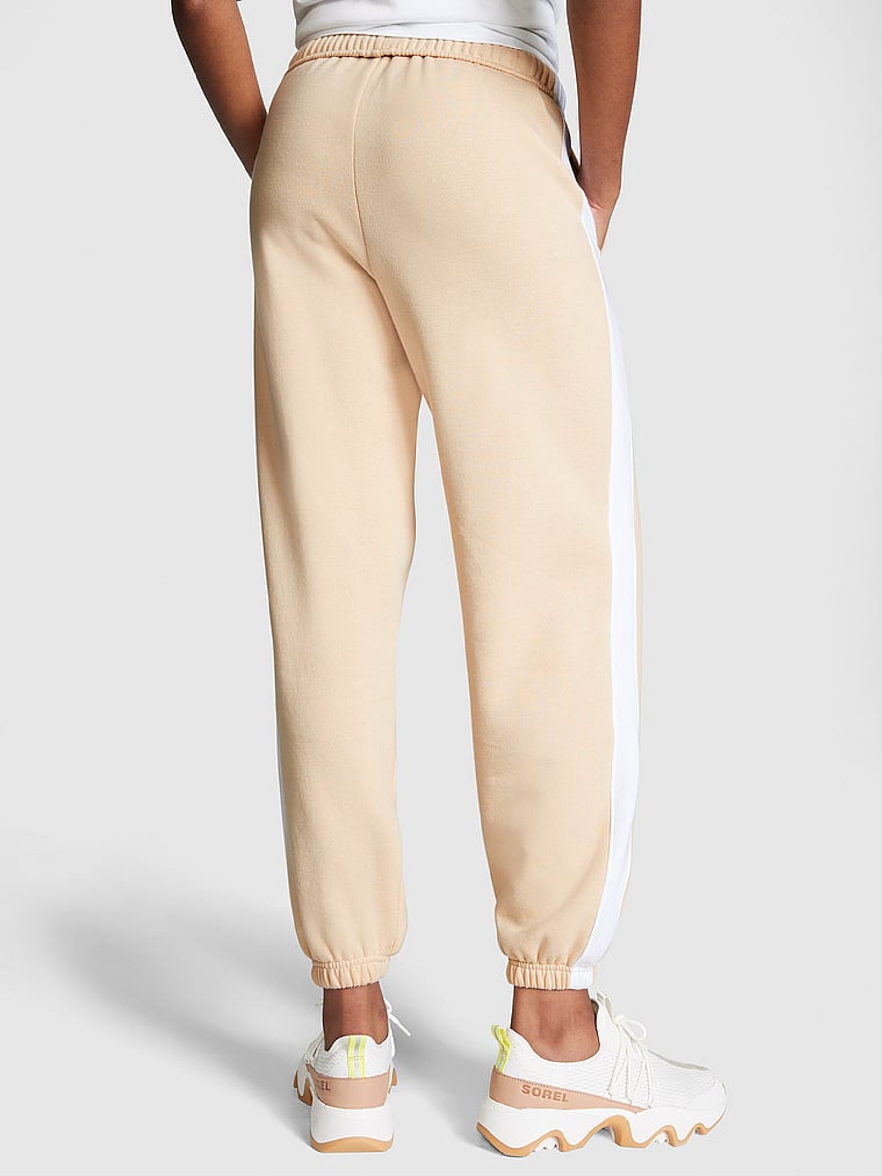 Canvas Cream Fleece Cuffed Jogger - Image 2 of 3