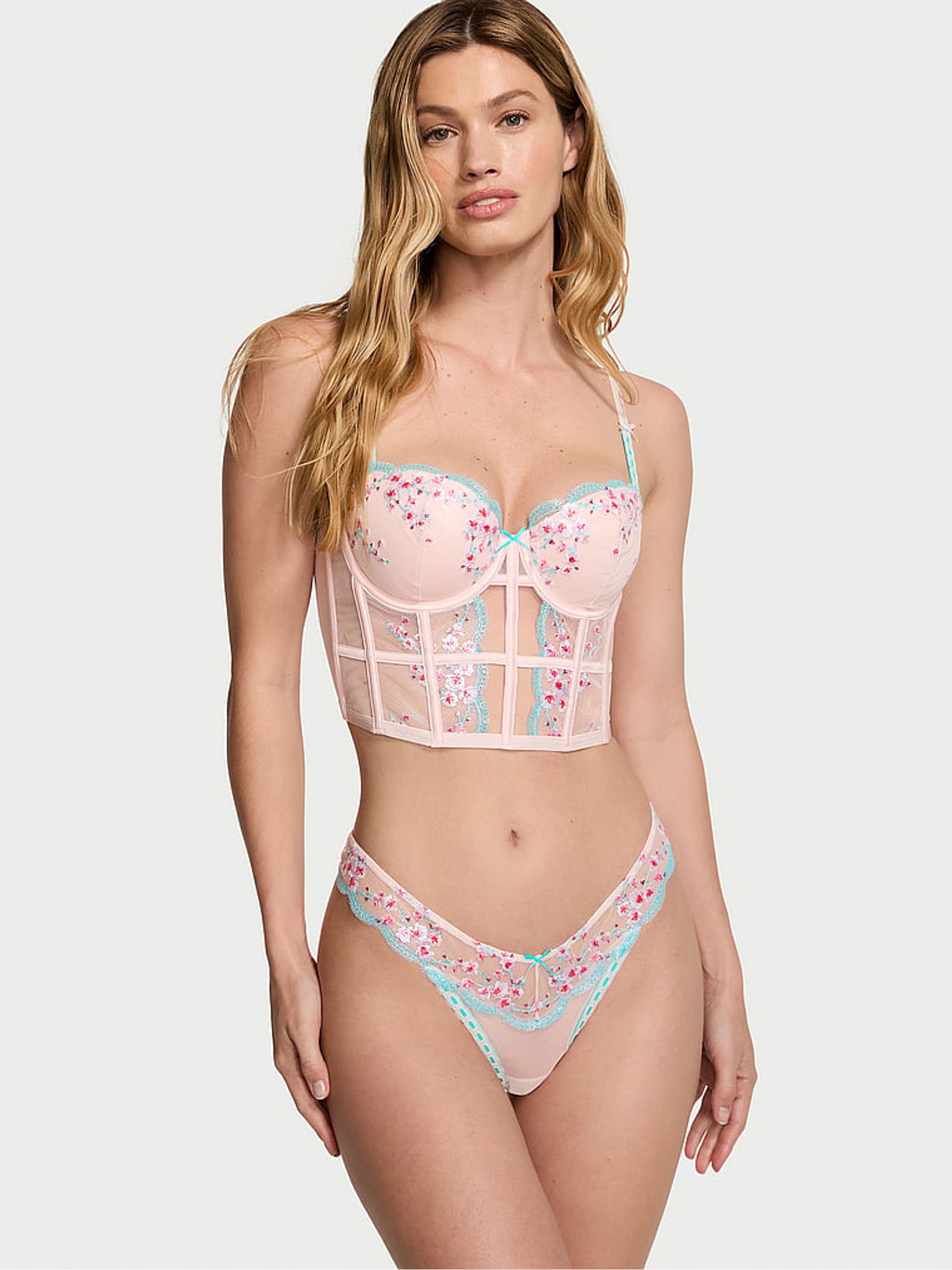 Ballet Pink Brazilian Cherry Blossom Embroidered Knickers - Image 3 of 4