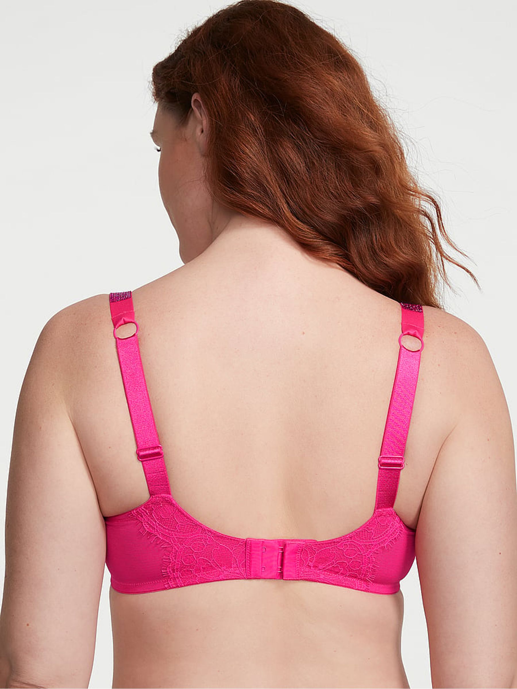 Forever Pink Shine Strap Monogram Demi Bra - Image 2 of 4