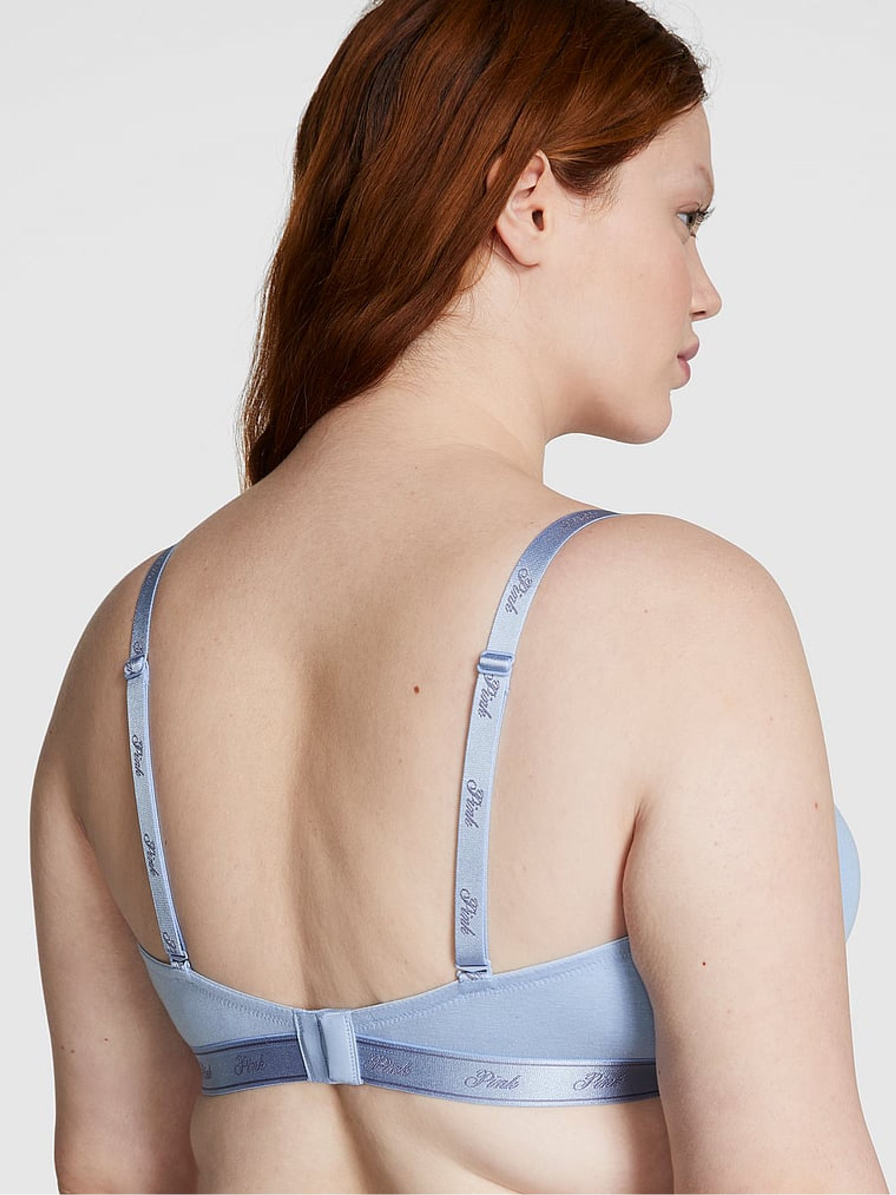 Blue Harbor Lightly Lined Demi Cotton Logo Bra - Image 2 of 4