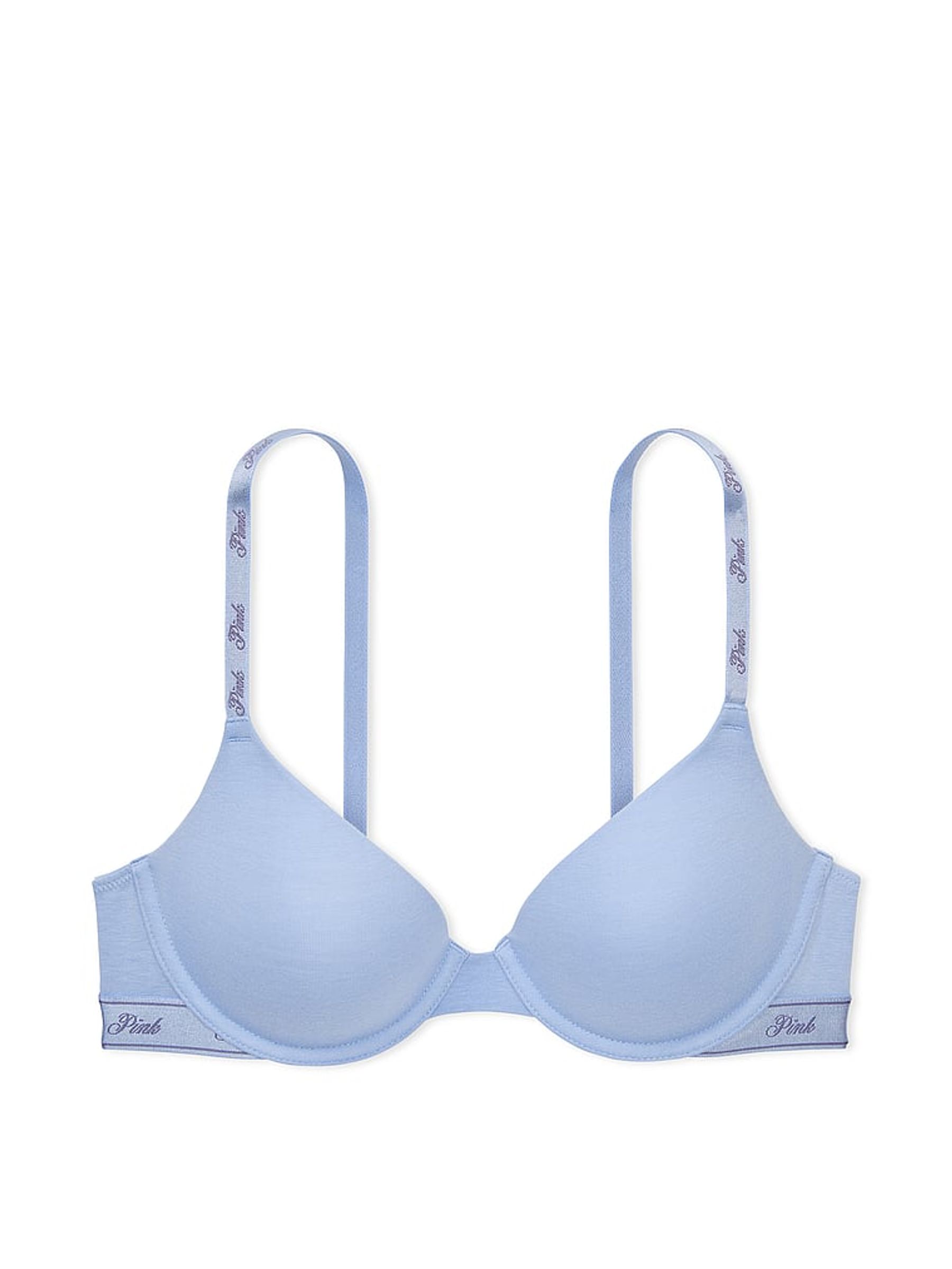 Blue Harbor Lightly Lined Demi Cotton Logo Bra - Image 3 of 4