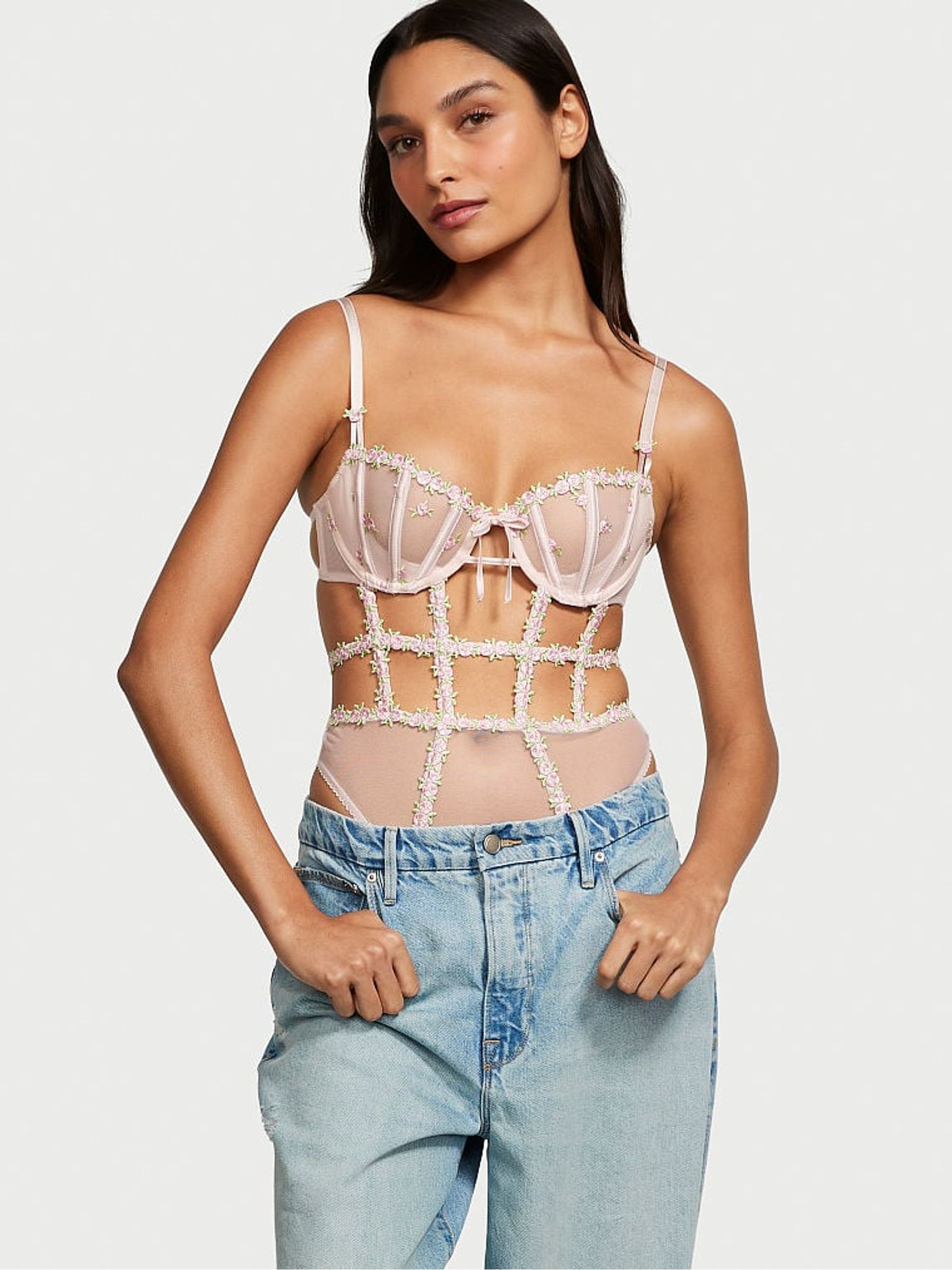 Pink Fizz Rosebud Ziggy Bodysuit - Image 1 of 5