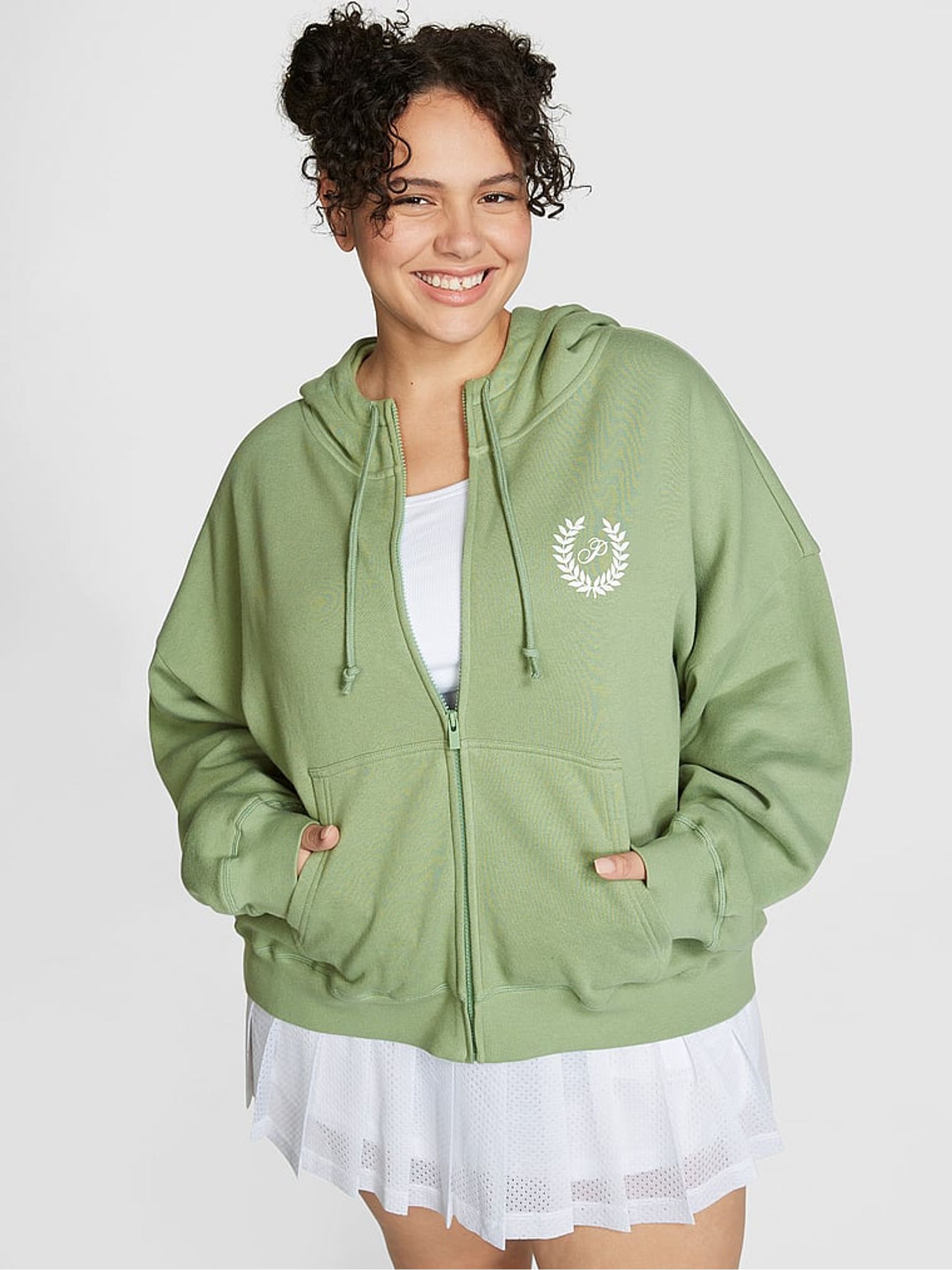 Wild Grass Green Fleece Full Zip Hoodie - Image 1 of 3