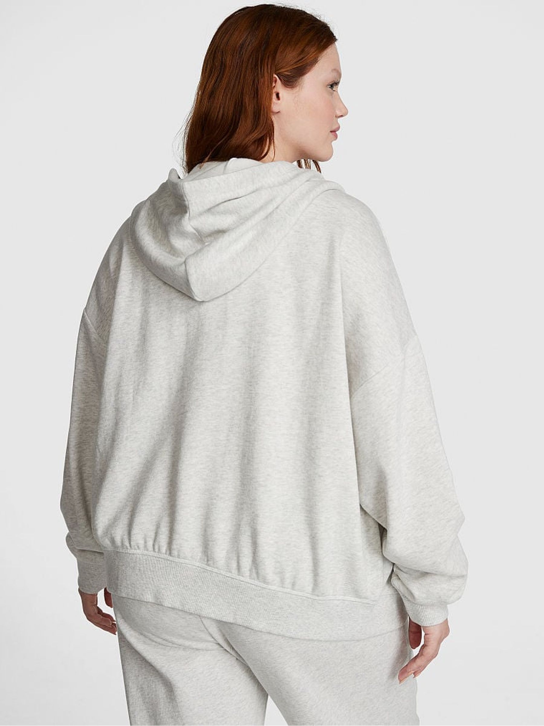 Heather Stone Grey Fleece Full Zip Hoodie - Image 2 of 3