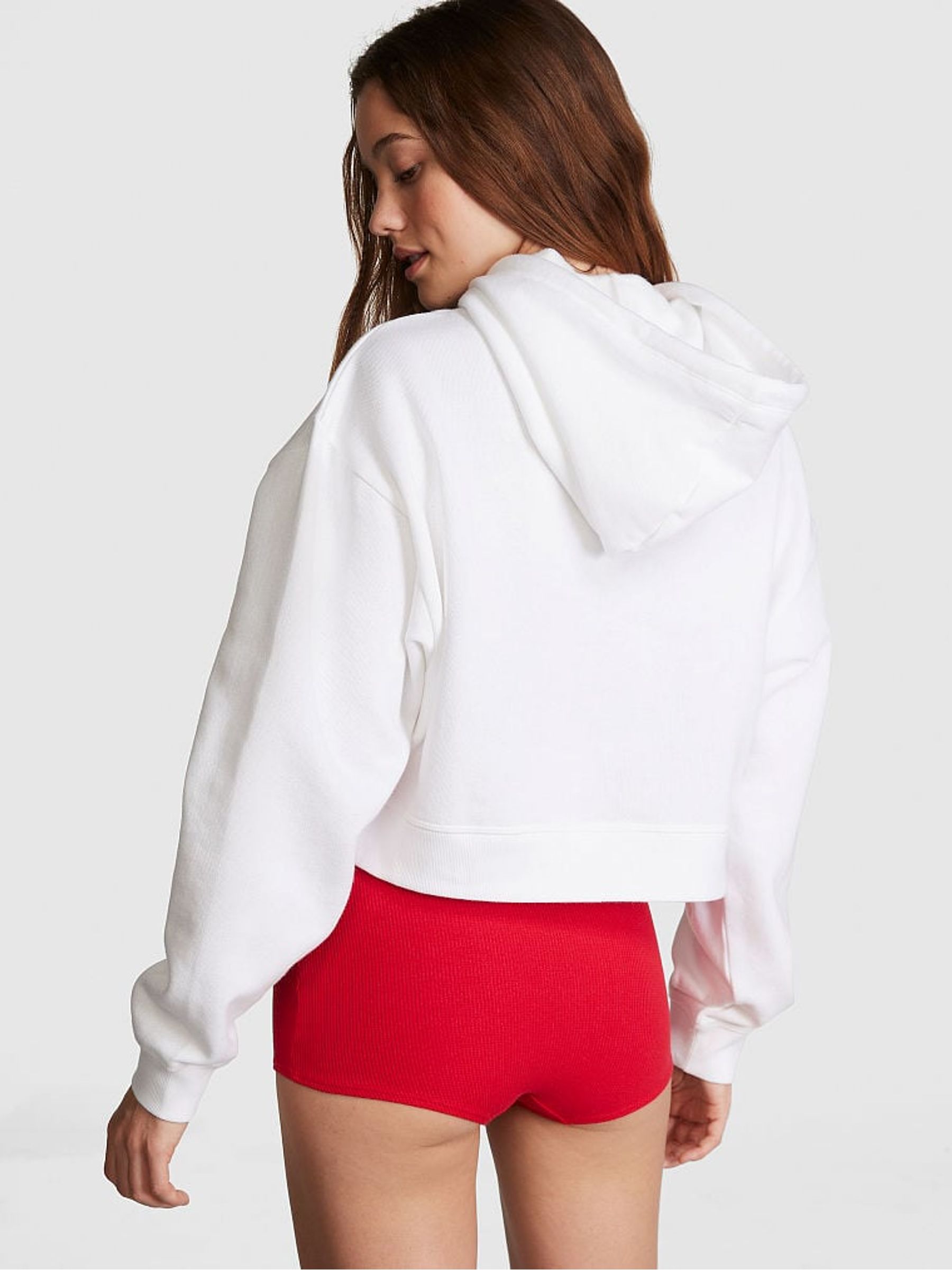 Optic White Cropped Hoodie - Image 2 of 4