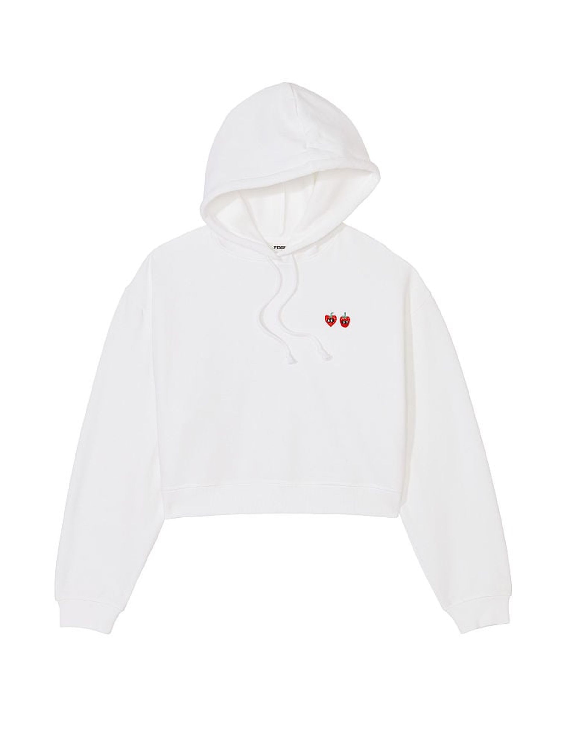 Optic White Cropped Hoodie - Image 3 of 4