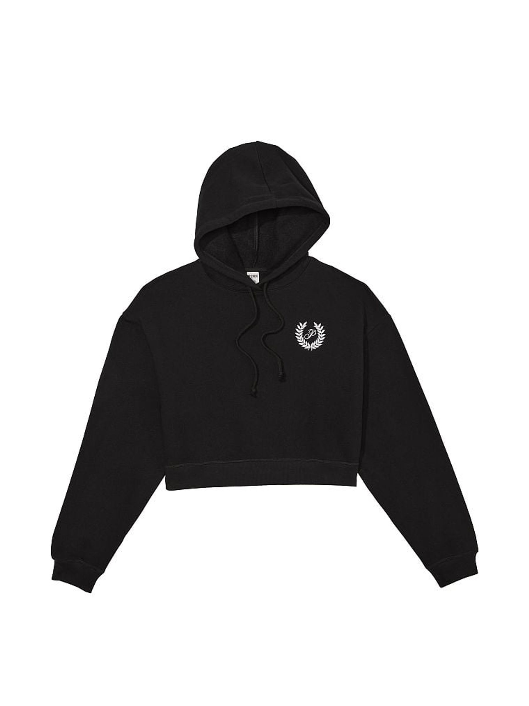 Pure Black Cropped Hoodie - Image 3 of 3