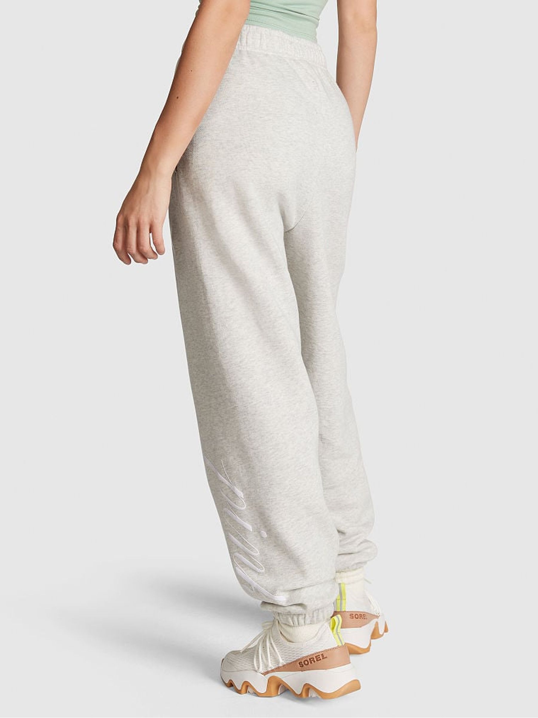 Heather Stone Grey Fleece Joggers - Image 2 of 3