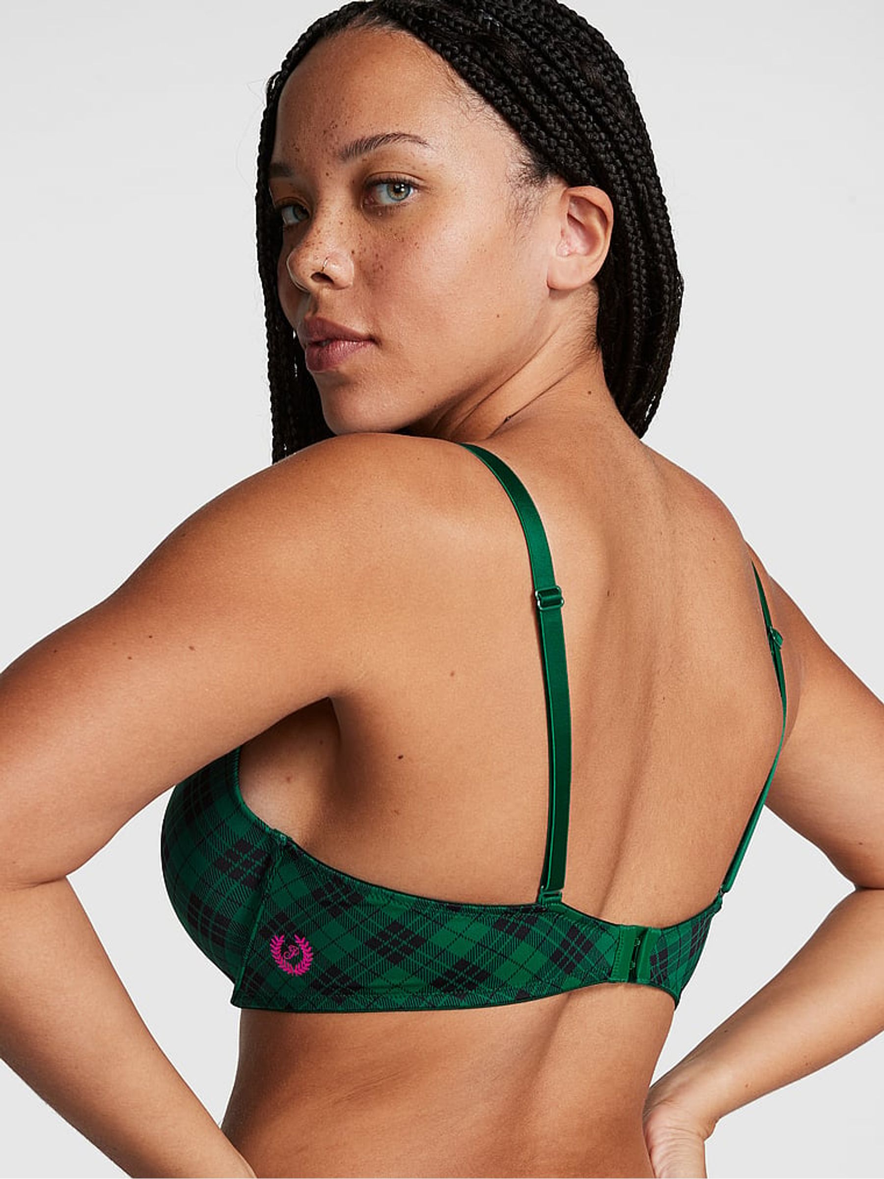 Garnet Green Tartan Lightly Lined Bra - Image 2 of 4
