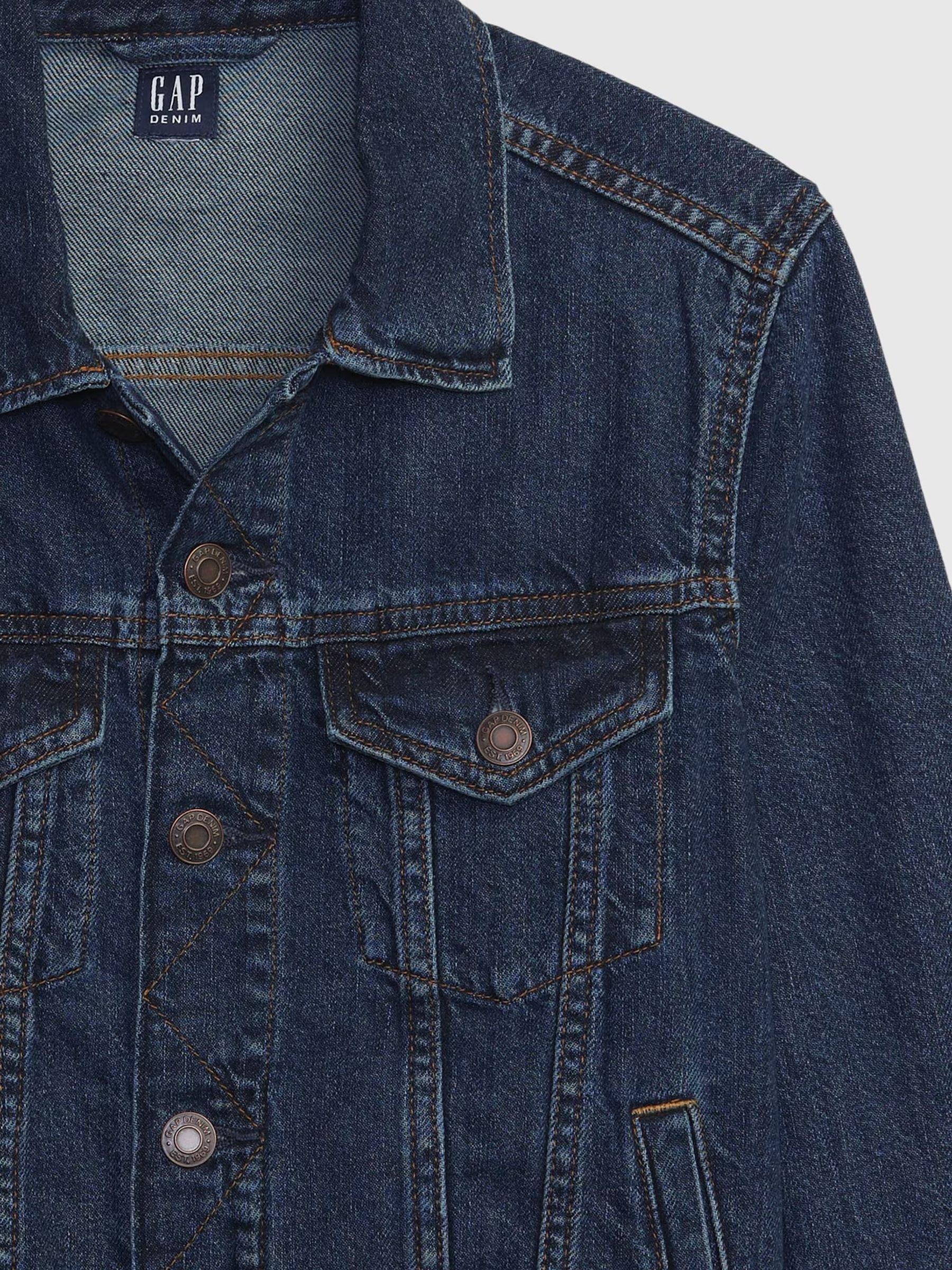 Navy Blue Icon Denim Jacket (4-12yrs) - Image 3 of 4