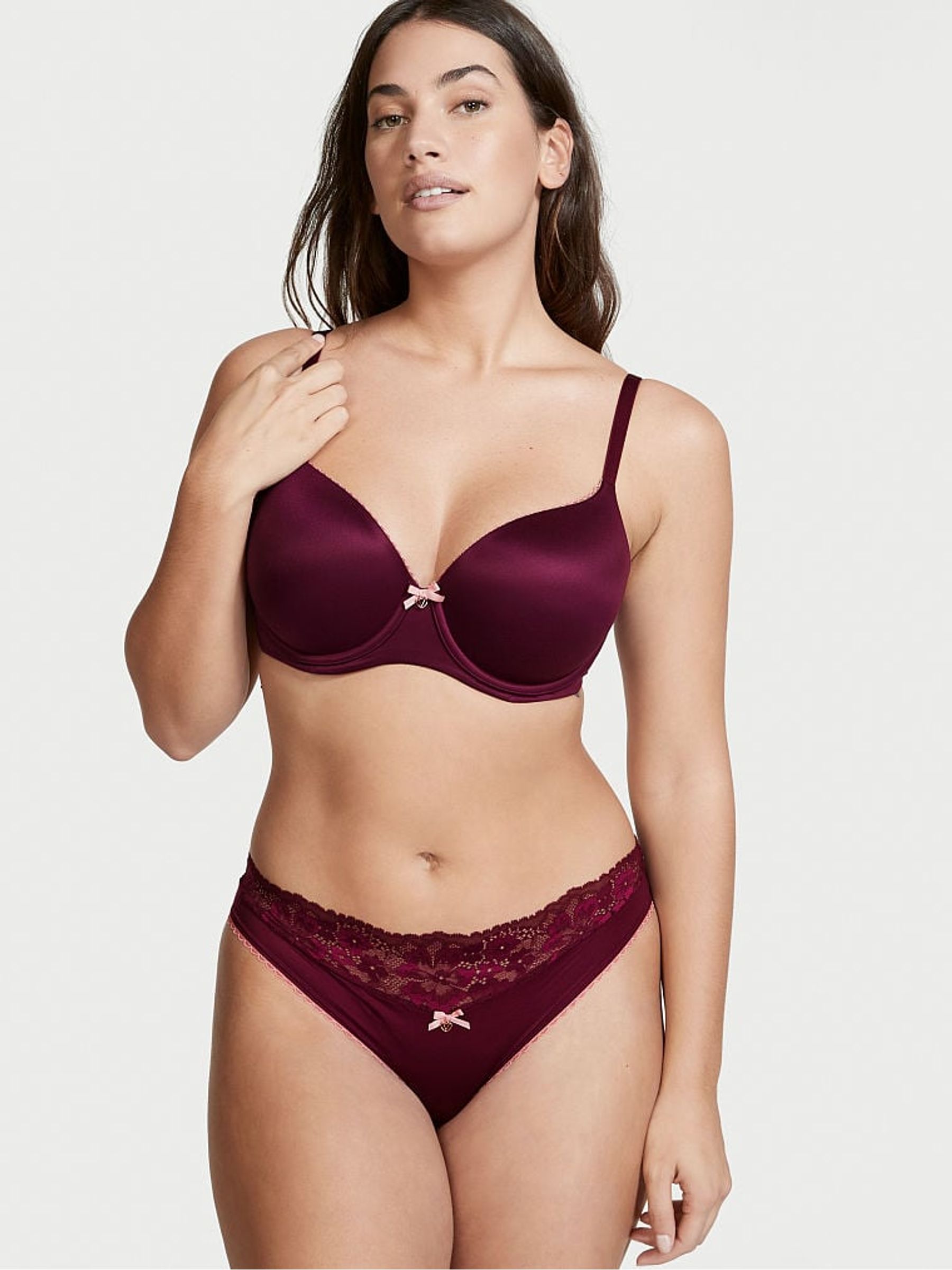 Kir Red Smooth Lightly Lined Demi Bra - Image 3 of 4