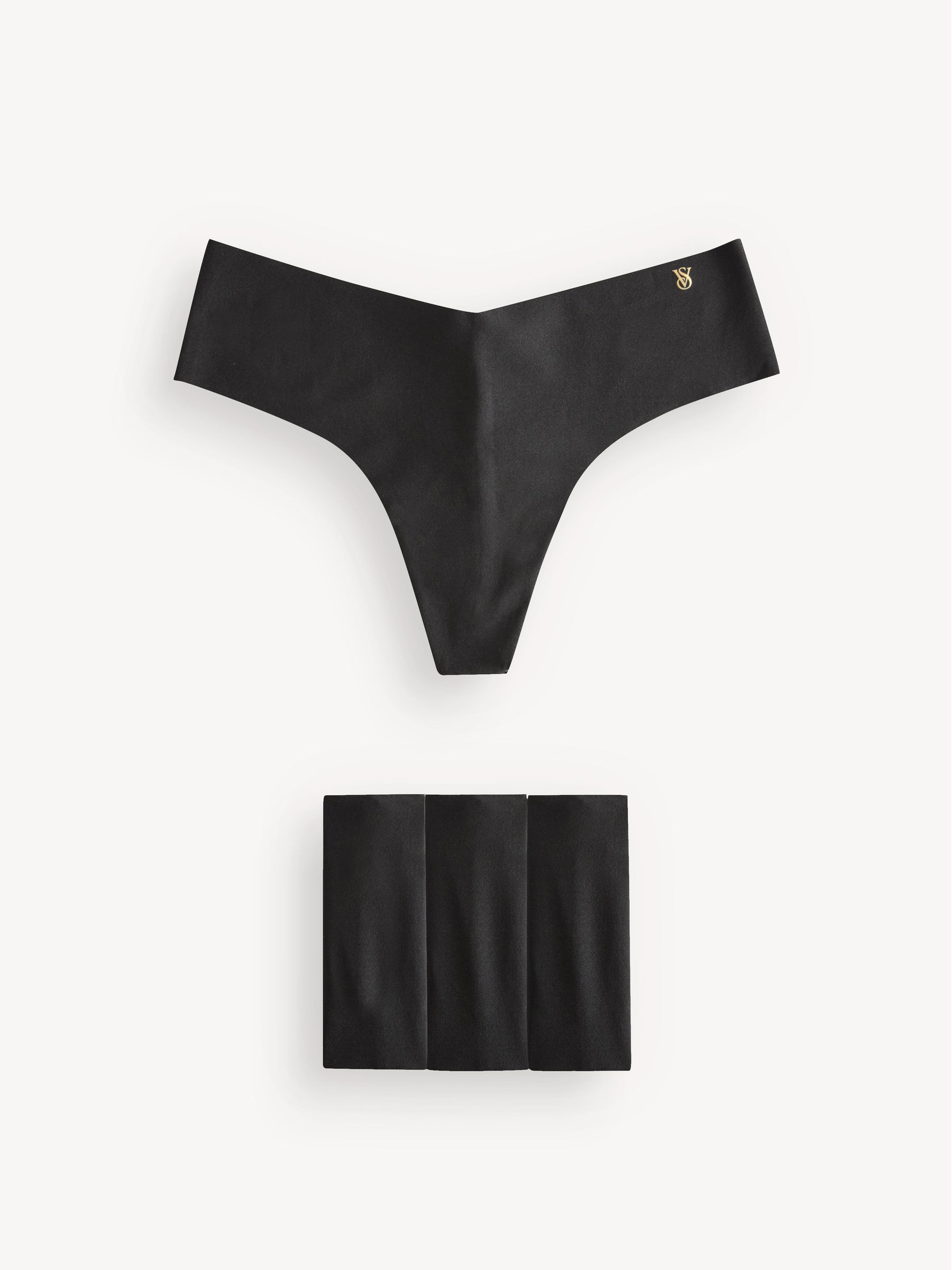 Black Thong 4 Pack Knickers - Image 1 of 5