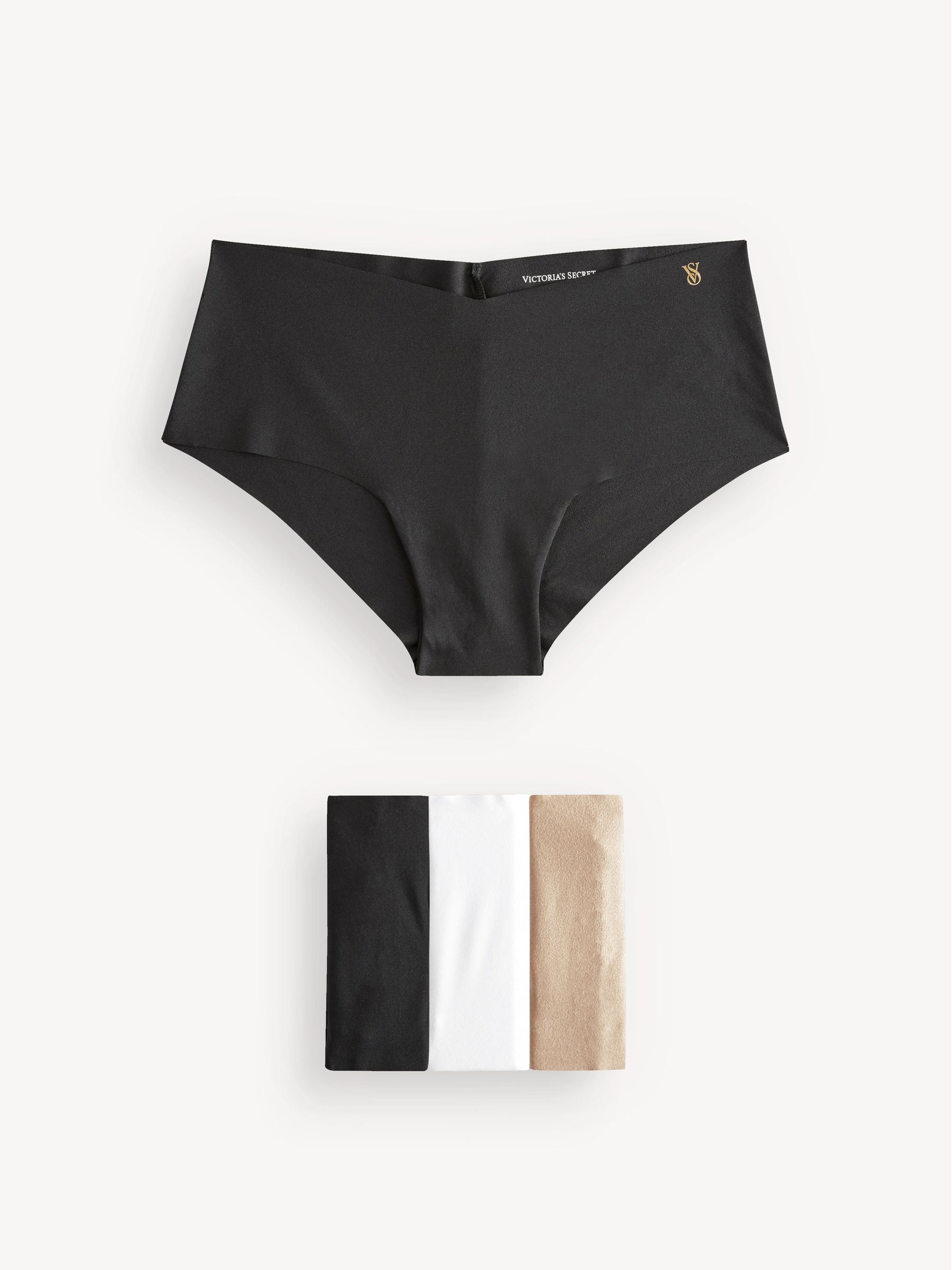 Black/Nude/White Cheeky 4 Pack Knickers - Image 1 of 5