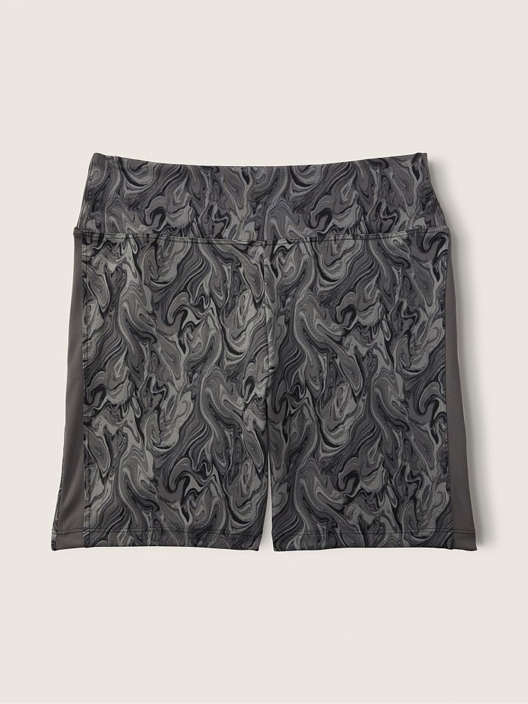 Pure Black Marble 6" Soft Ultimate High Waist Biker Shorts - Image 4 of 4