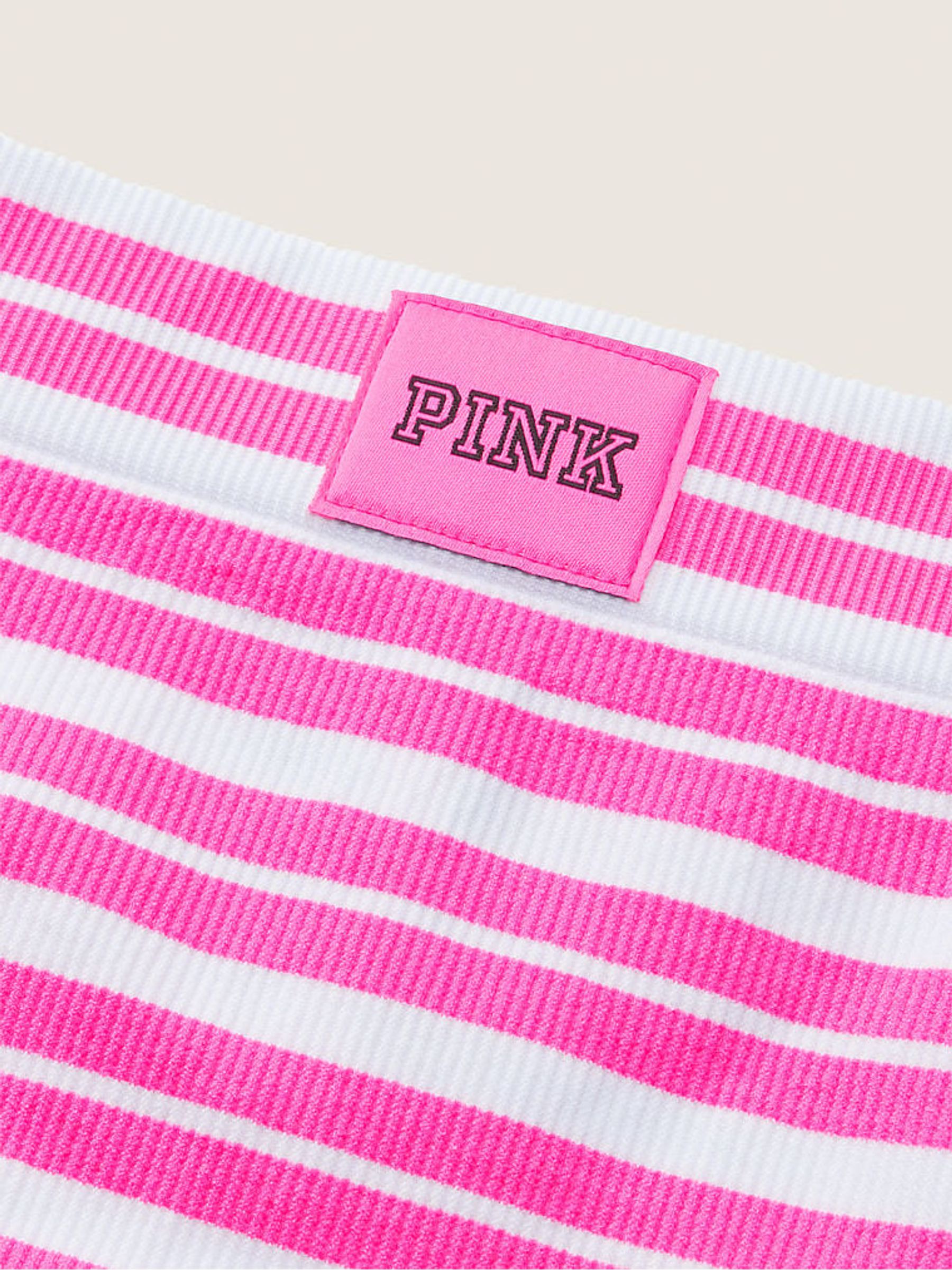 Atomic Pink Striped Seamless High Waist Rib Bikini Underwear - Image 4 of 4