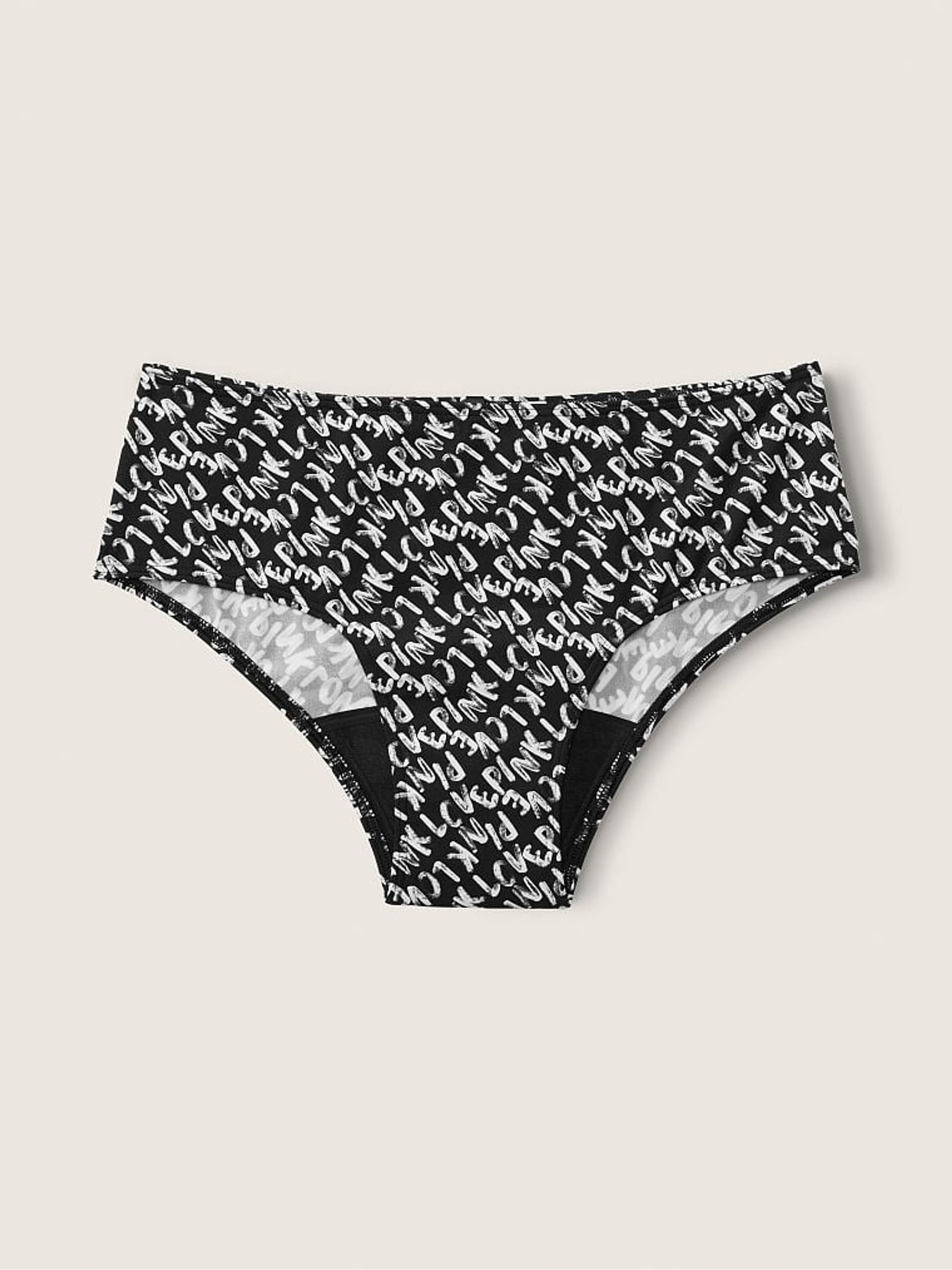 Pure Black Brush Script Hipster Period Pant Knickers - Image 2 of 3