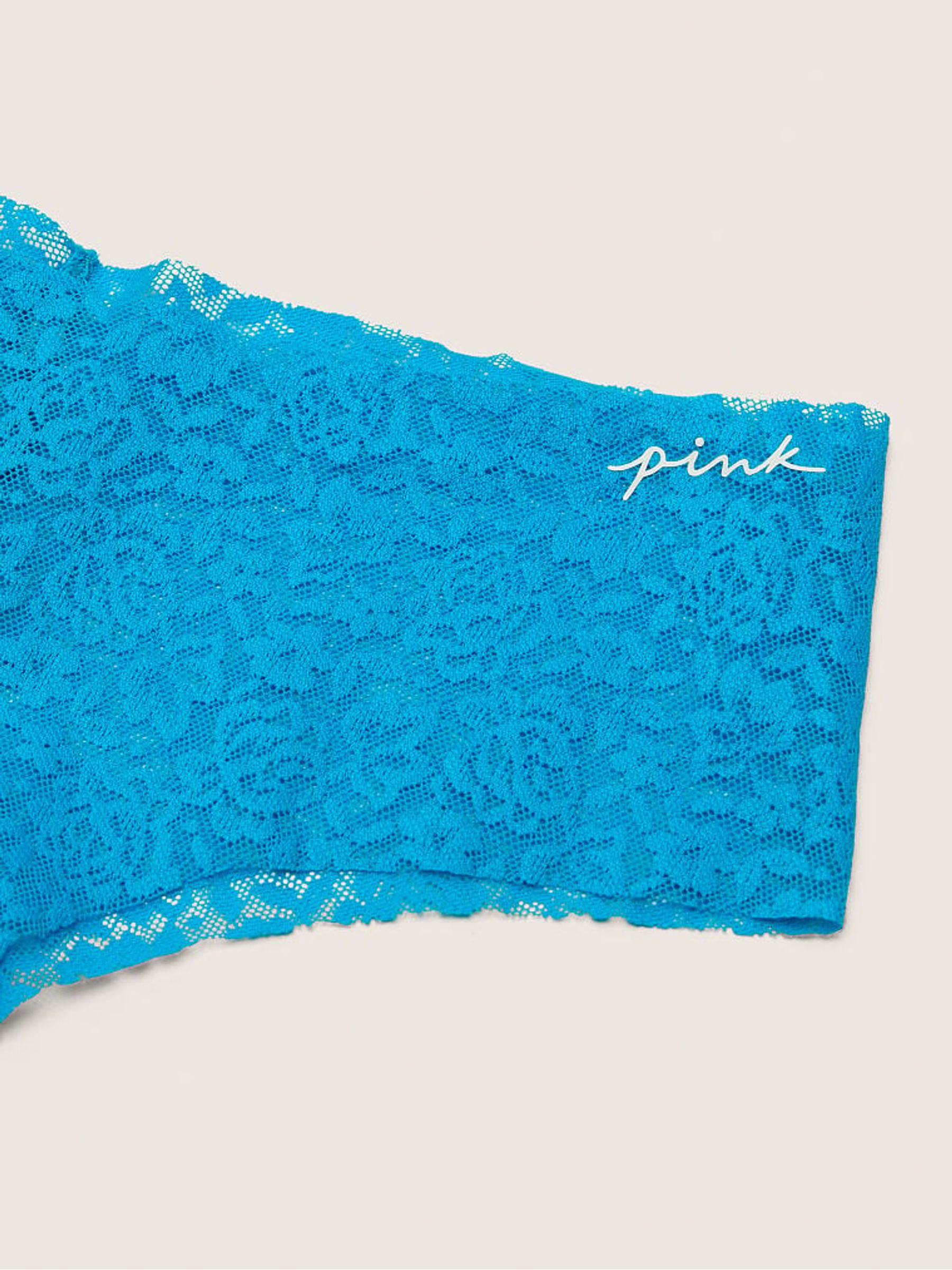 Bright Marine Blue Cheeky Lace No Show Knickers - Image 3 of 3