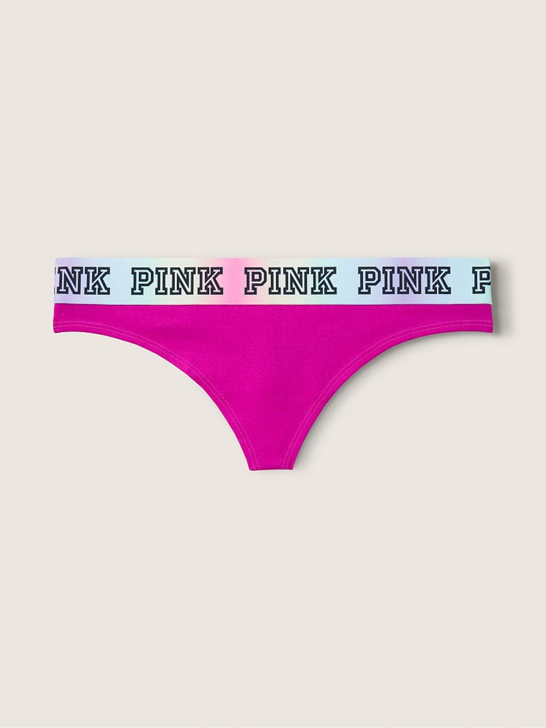 Future Pink Thong Cotton Logo Knickers - Image 1 of 1