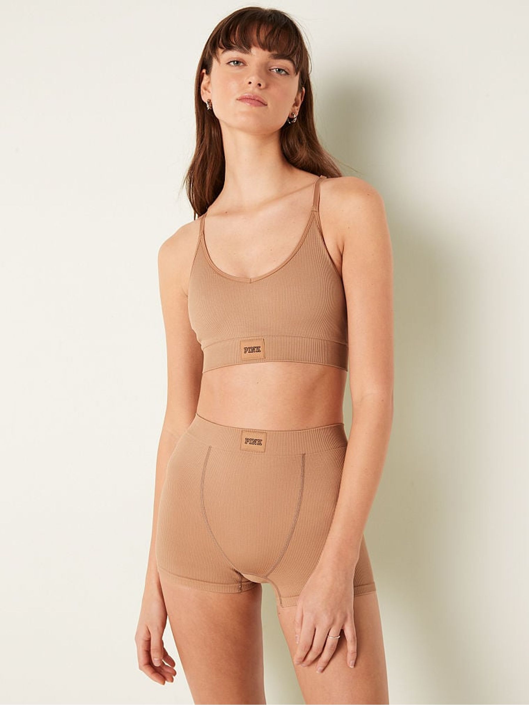 Iced Mocha Nude High Waist Rib Seamless Boxer Brief - Image 1 of 4