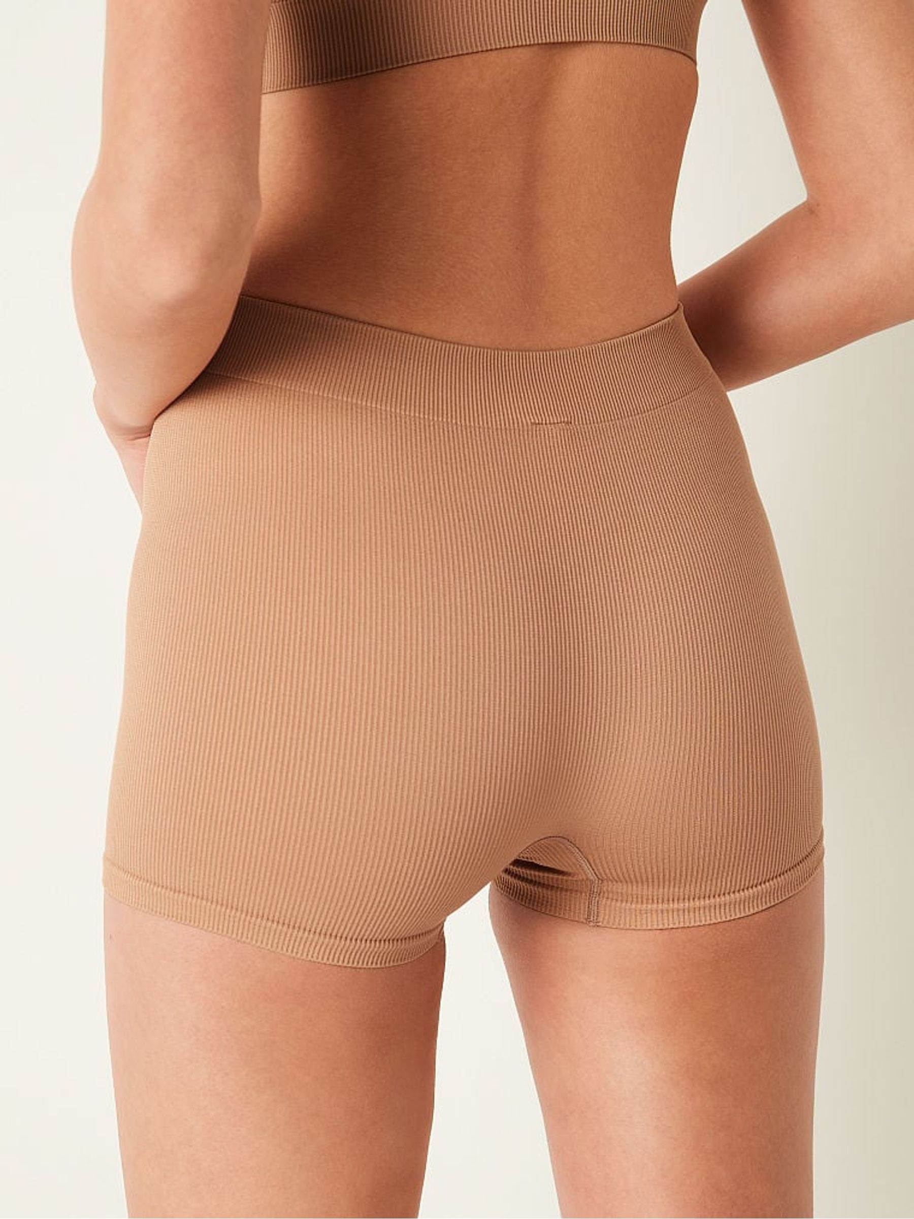 Iced Mocha Nude High Waist Rib Seamless Boxer Brief - Image 2 of 4