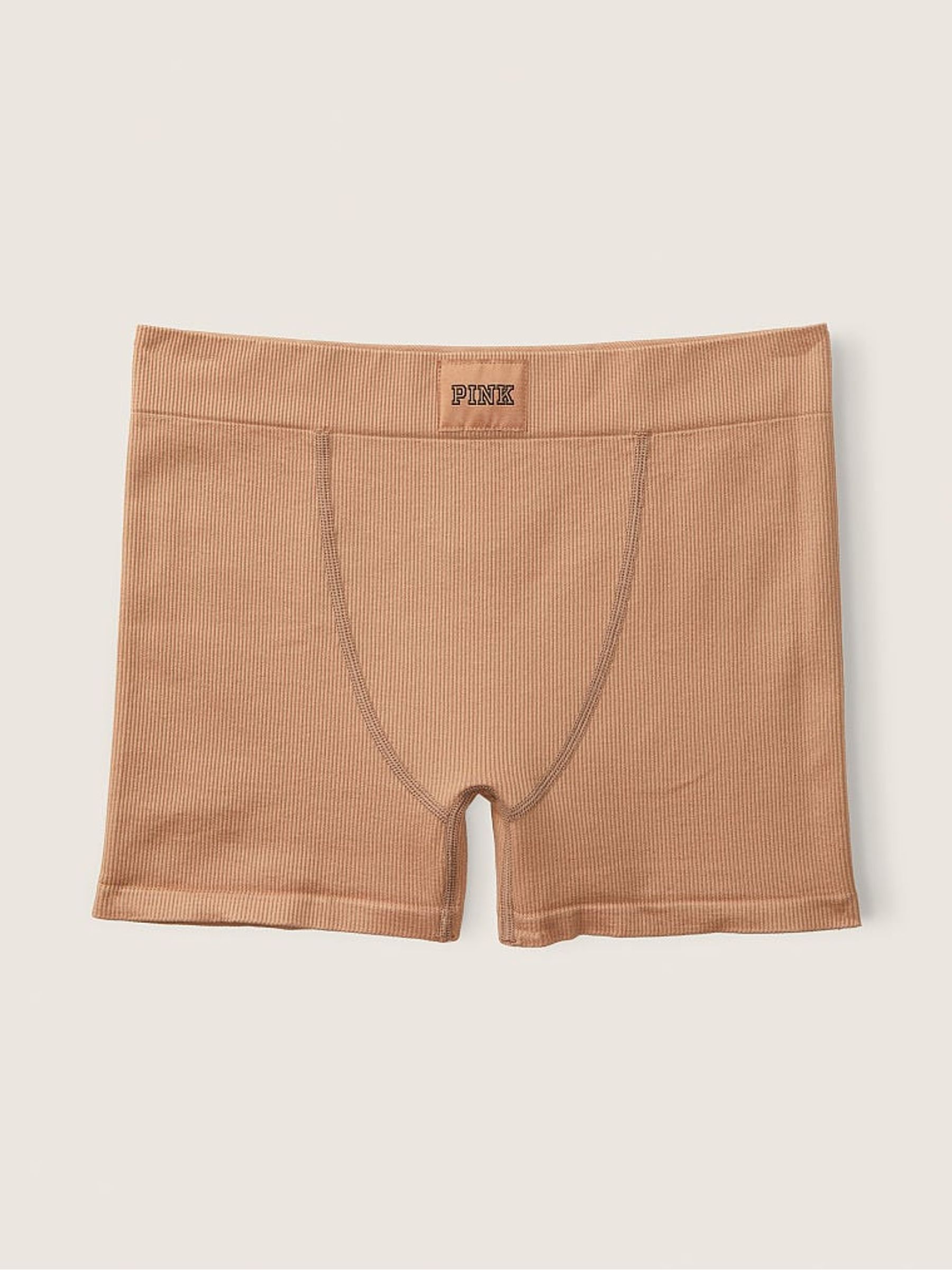 Iced Mocha Nude High Waist Rib Seamless Boxer Brief - Image 3 of 4