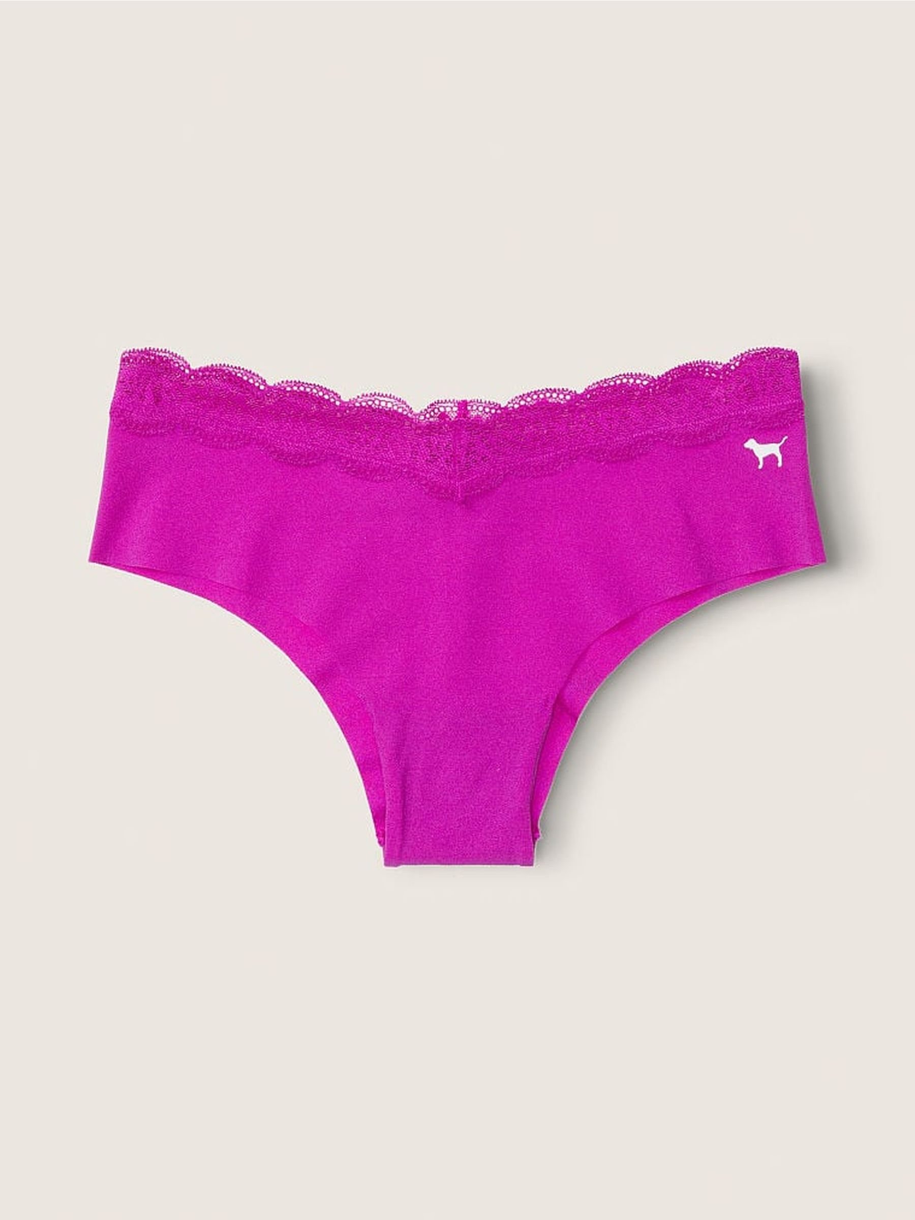 Dahlia Magenta Purple Cheeky Lace Trim No Show Knickers - Image 1 of 1