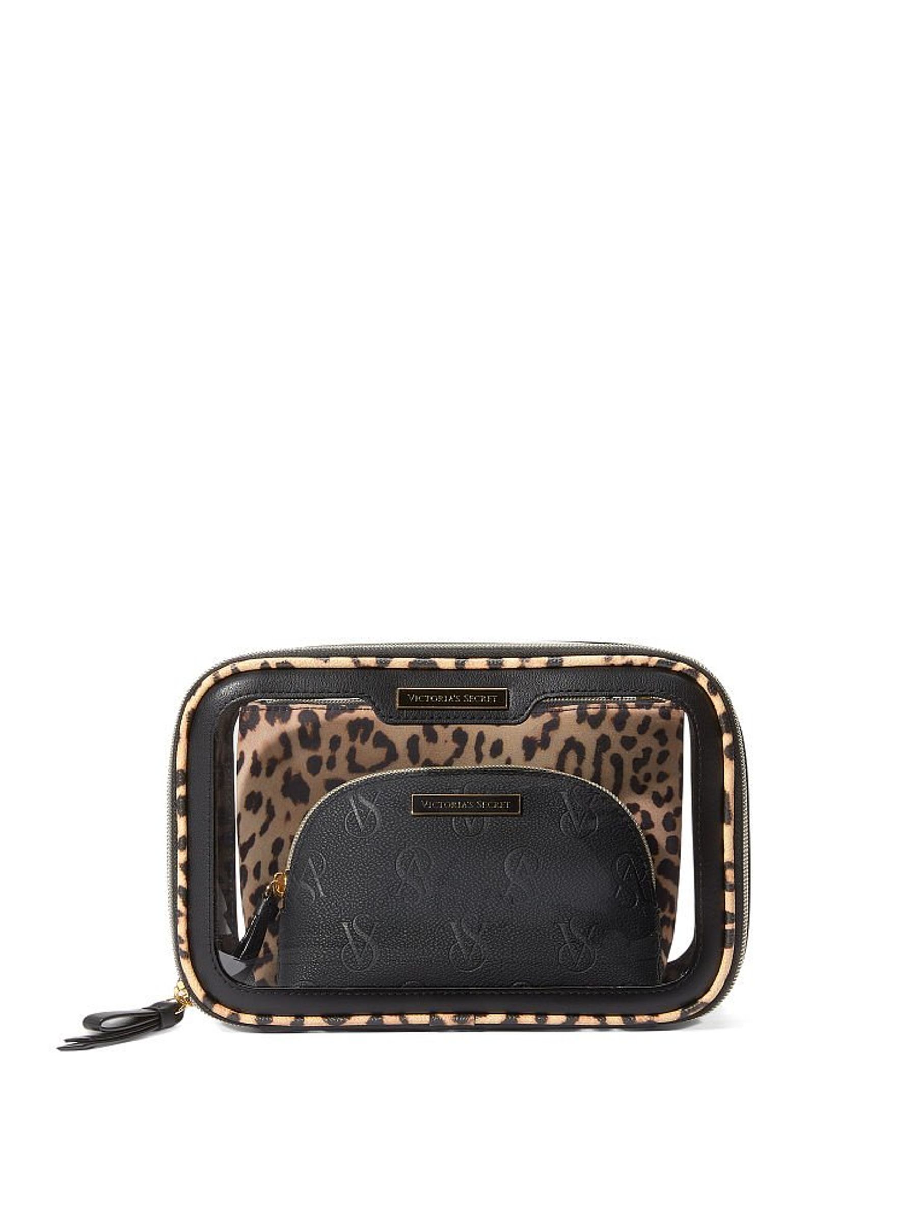 Luxe Leopard Brown Travel Trio Makeup Bag - Image 2 of 3