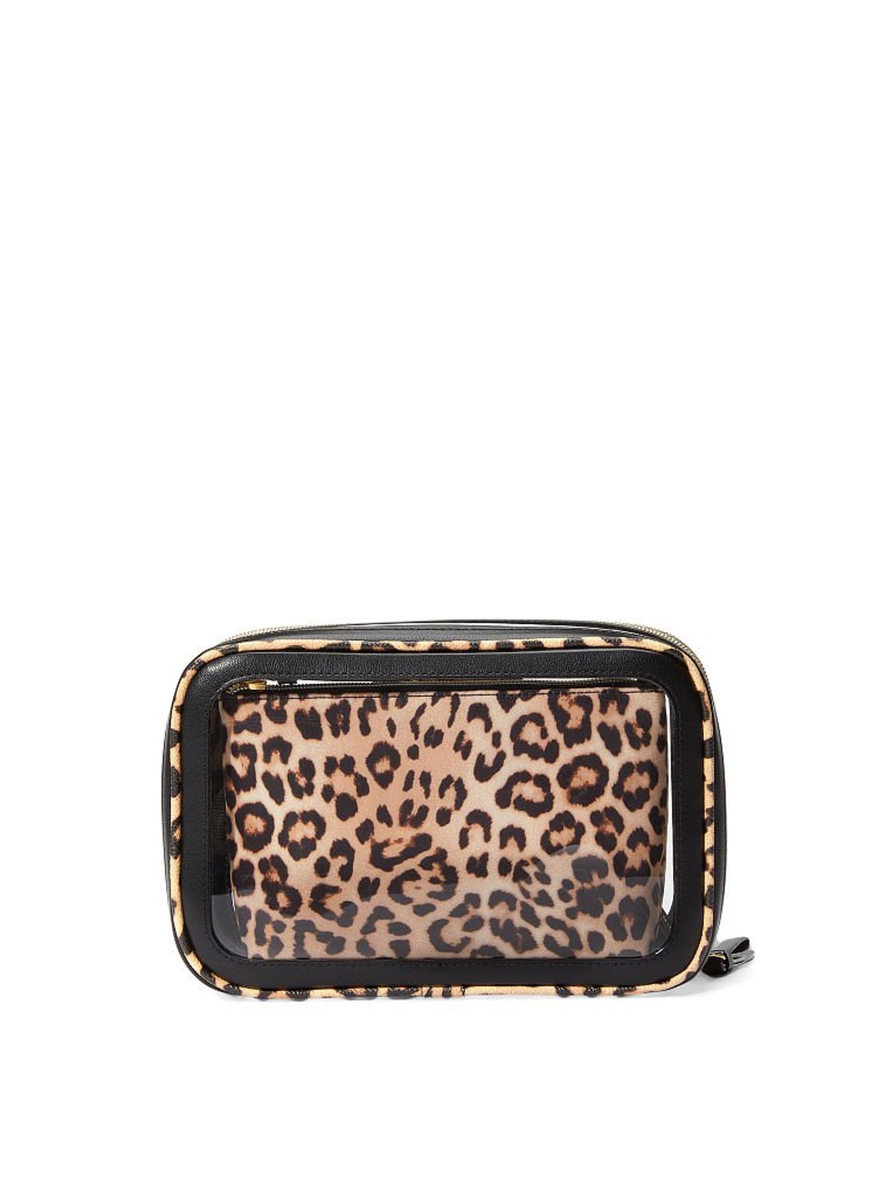 Luxe Leopard Brown Travel Trio Makeup Bag - Image 3 of 3