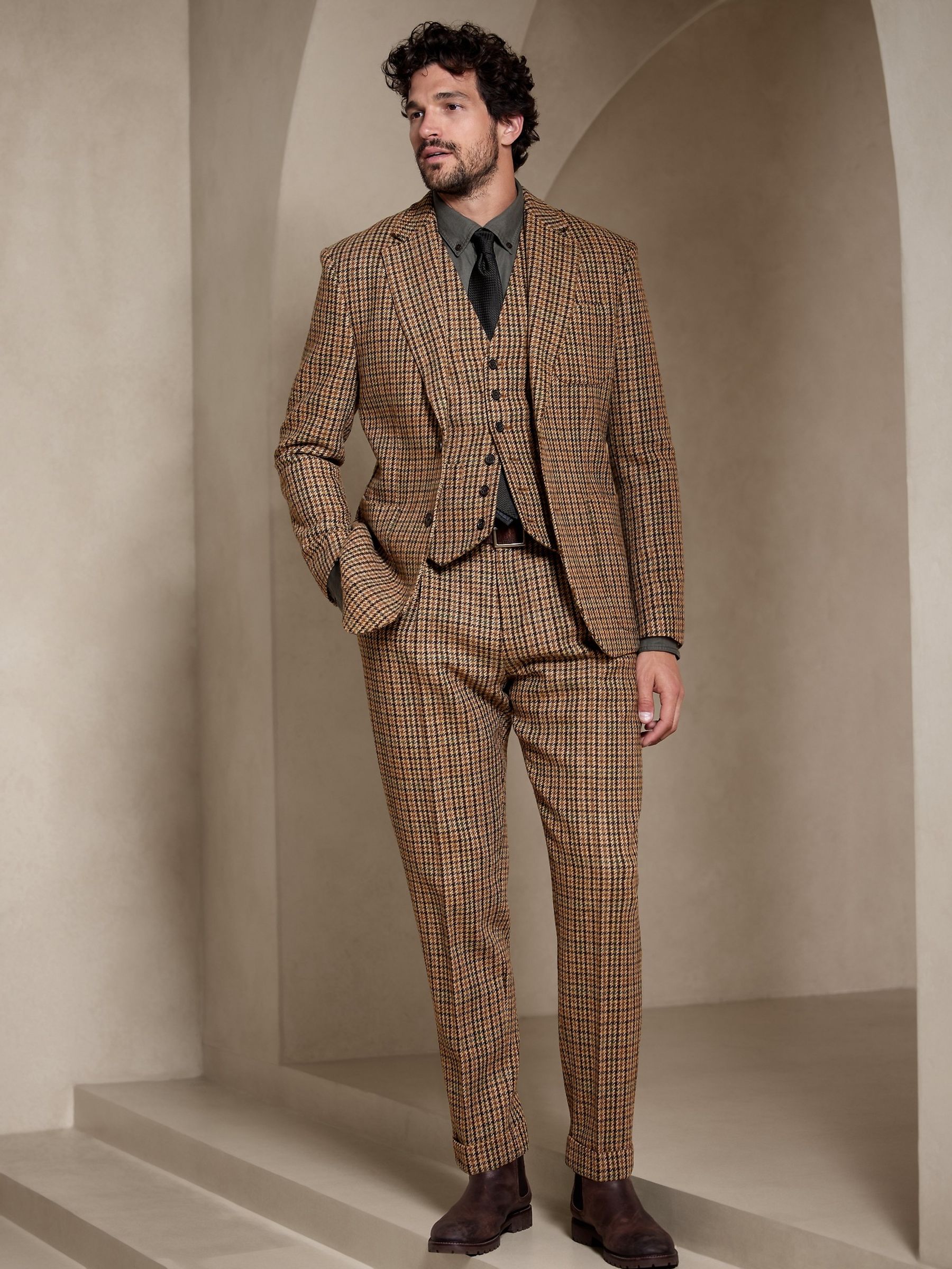 Banana Republic Brown Derby Suit Jacket - Image 1 of 5
