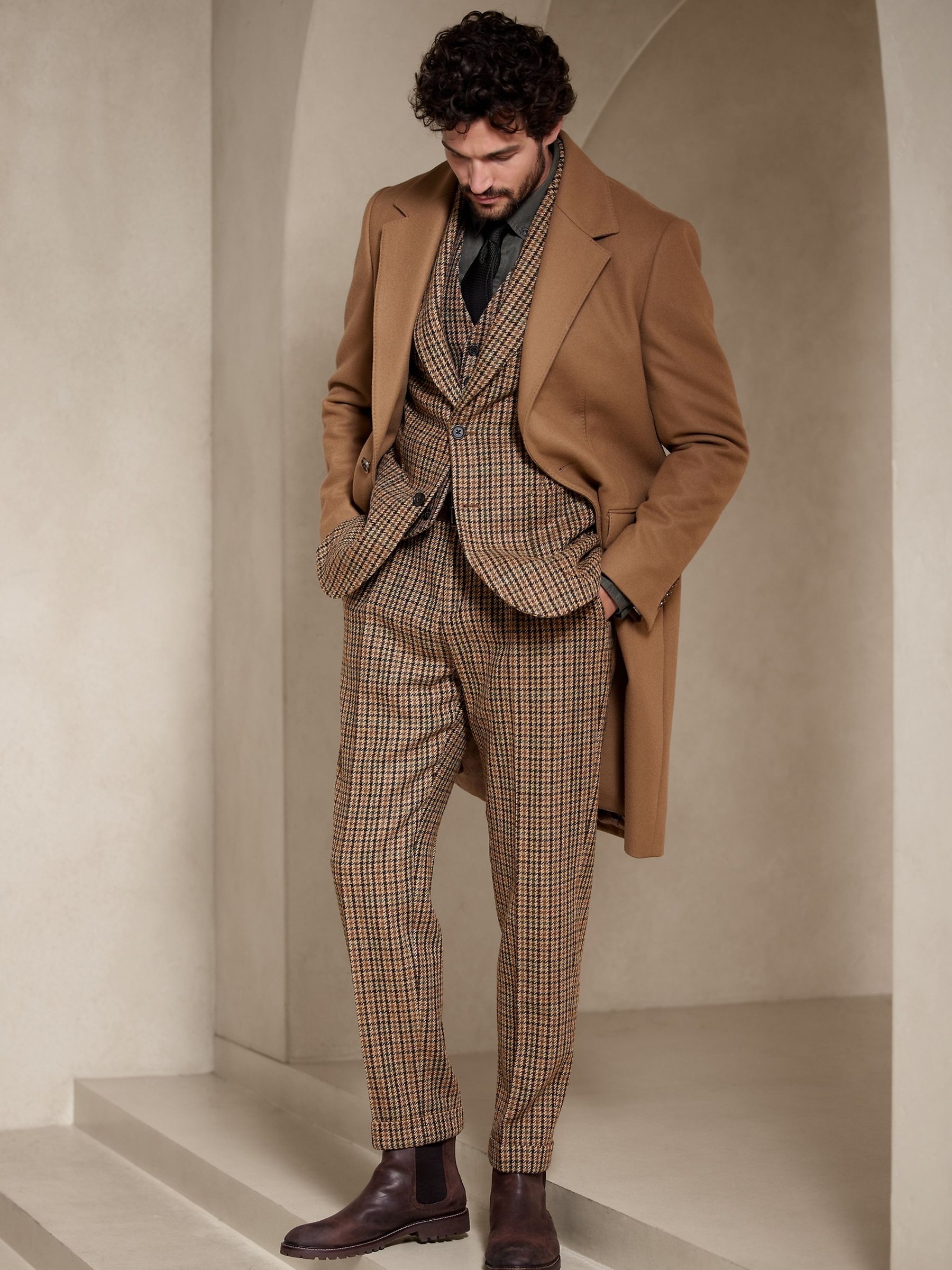 Banana Republic Brown Derby Suit Jacket - Image 2 of 5
