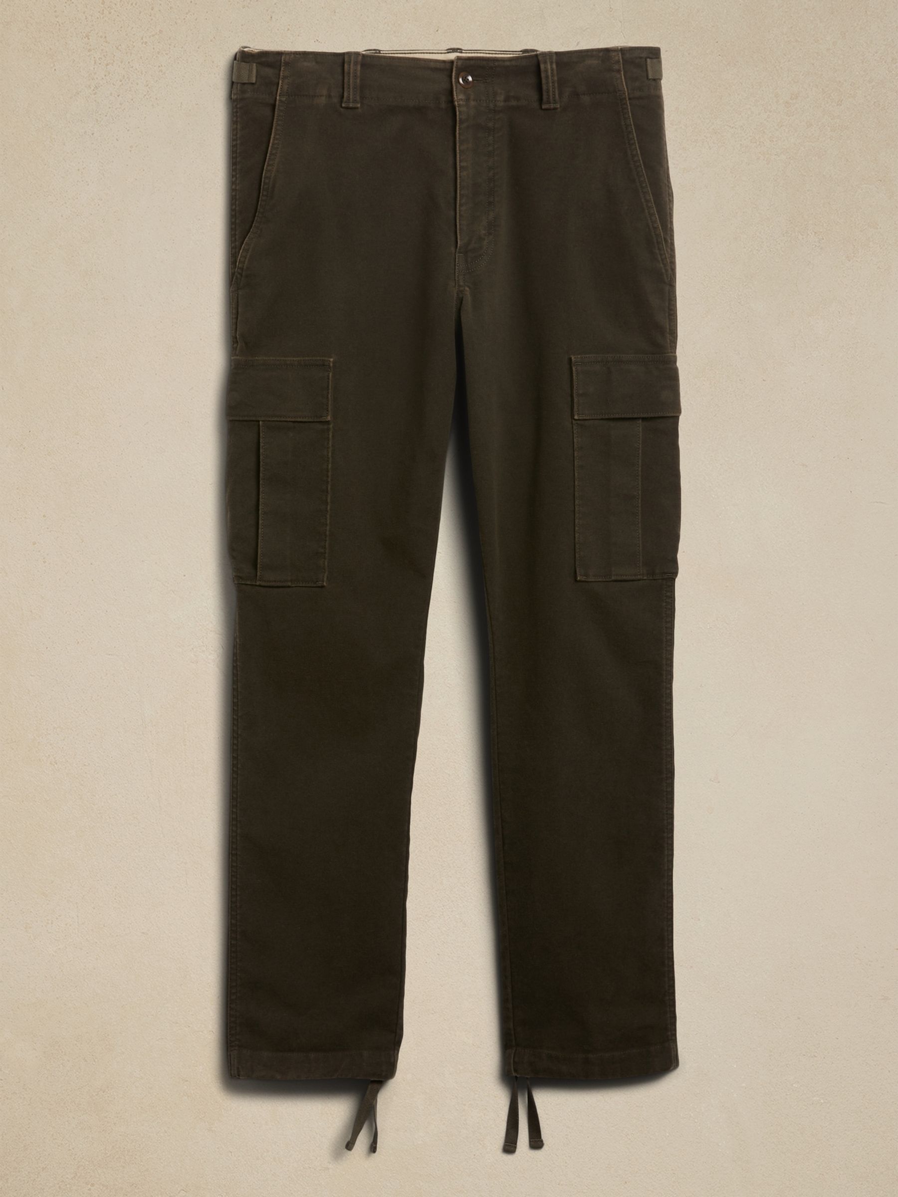 Banana Republic Green Brushed Traveler Cargo Trousers - Image 4 of 4