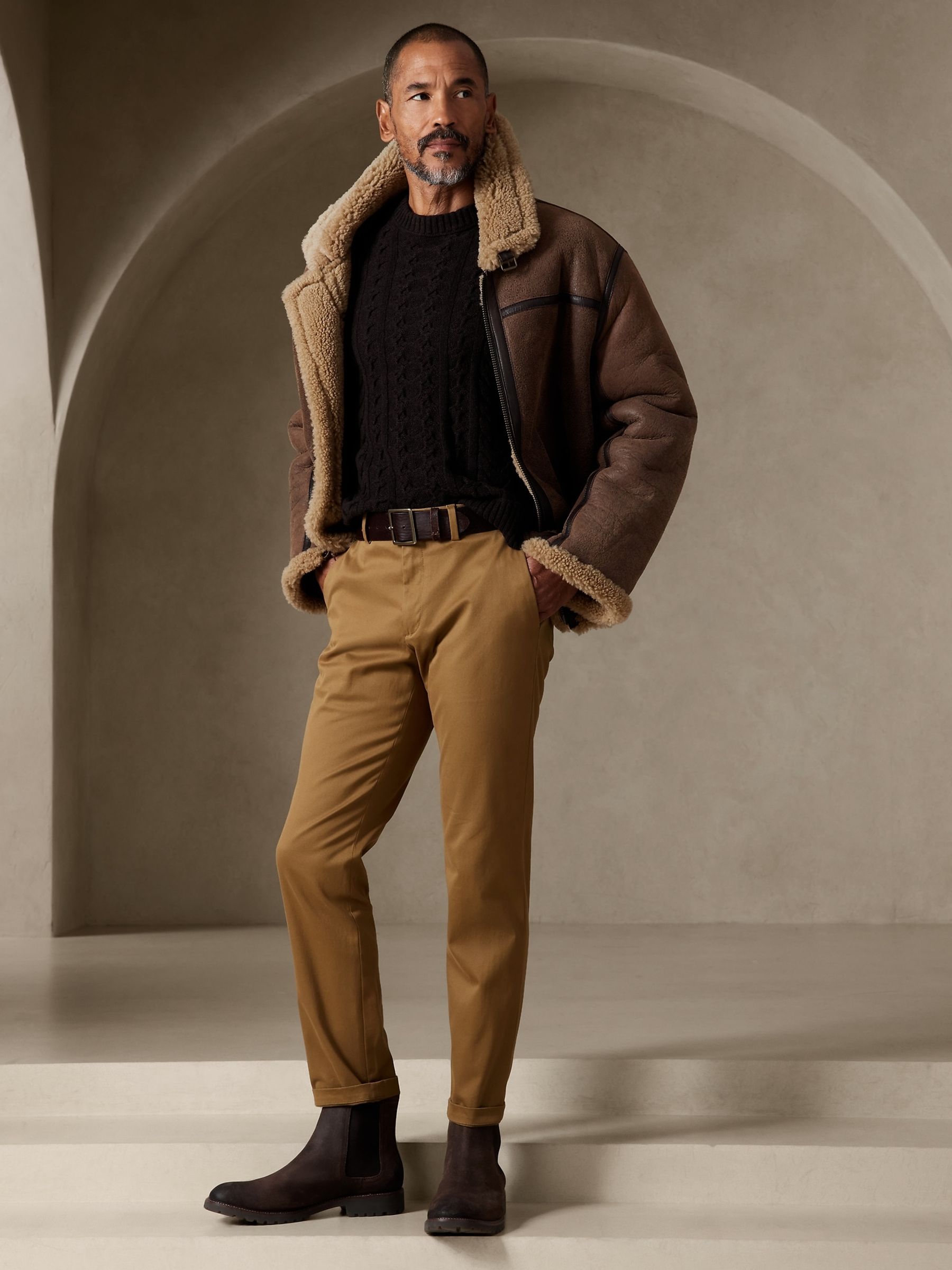 Banana Republic Gold Slim Rapid Movement Chino - Image 1 of 4