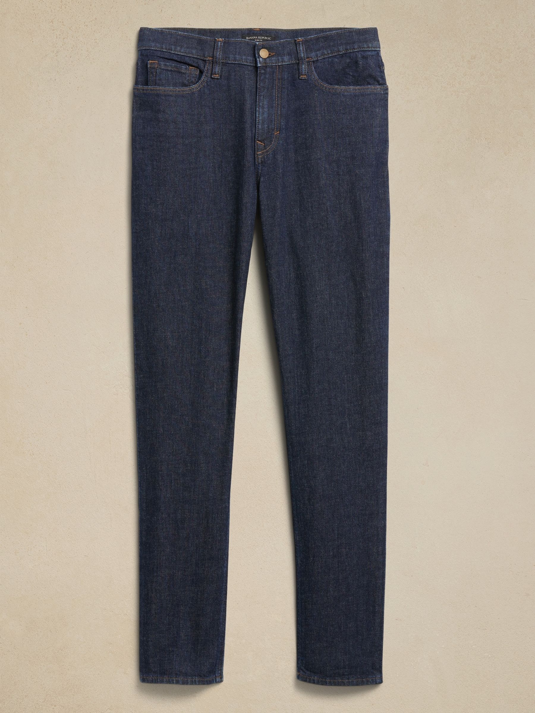 Banana Republic Blue Slim Organic Cotton Jeans - Image 4 of 4