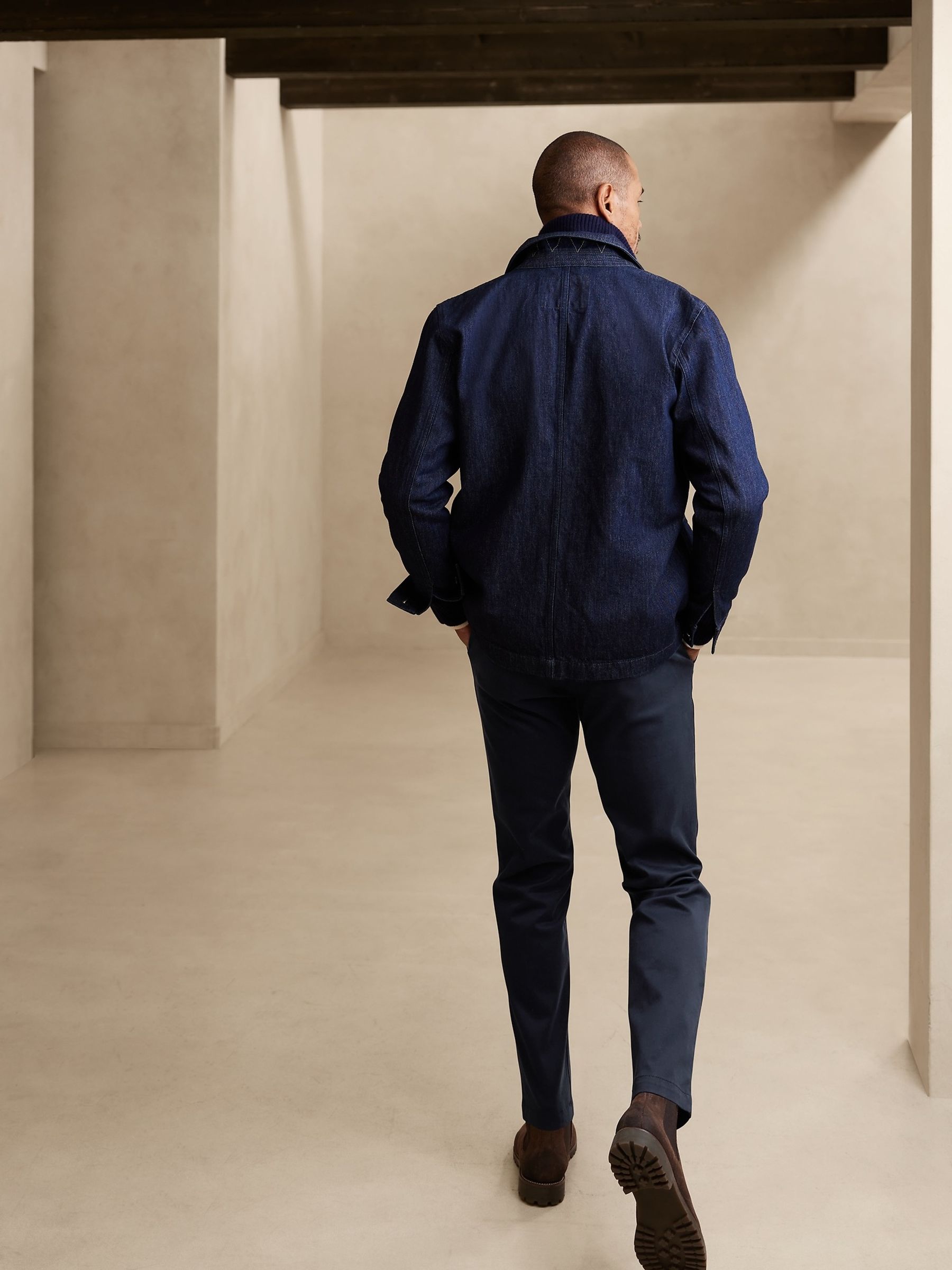 Banana Republic Navy Blue Slim Rapid Movement Chino - Image 2 of 3