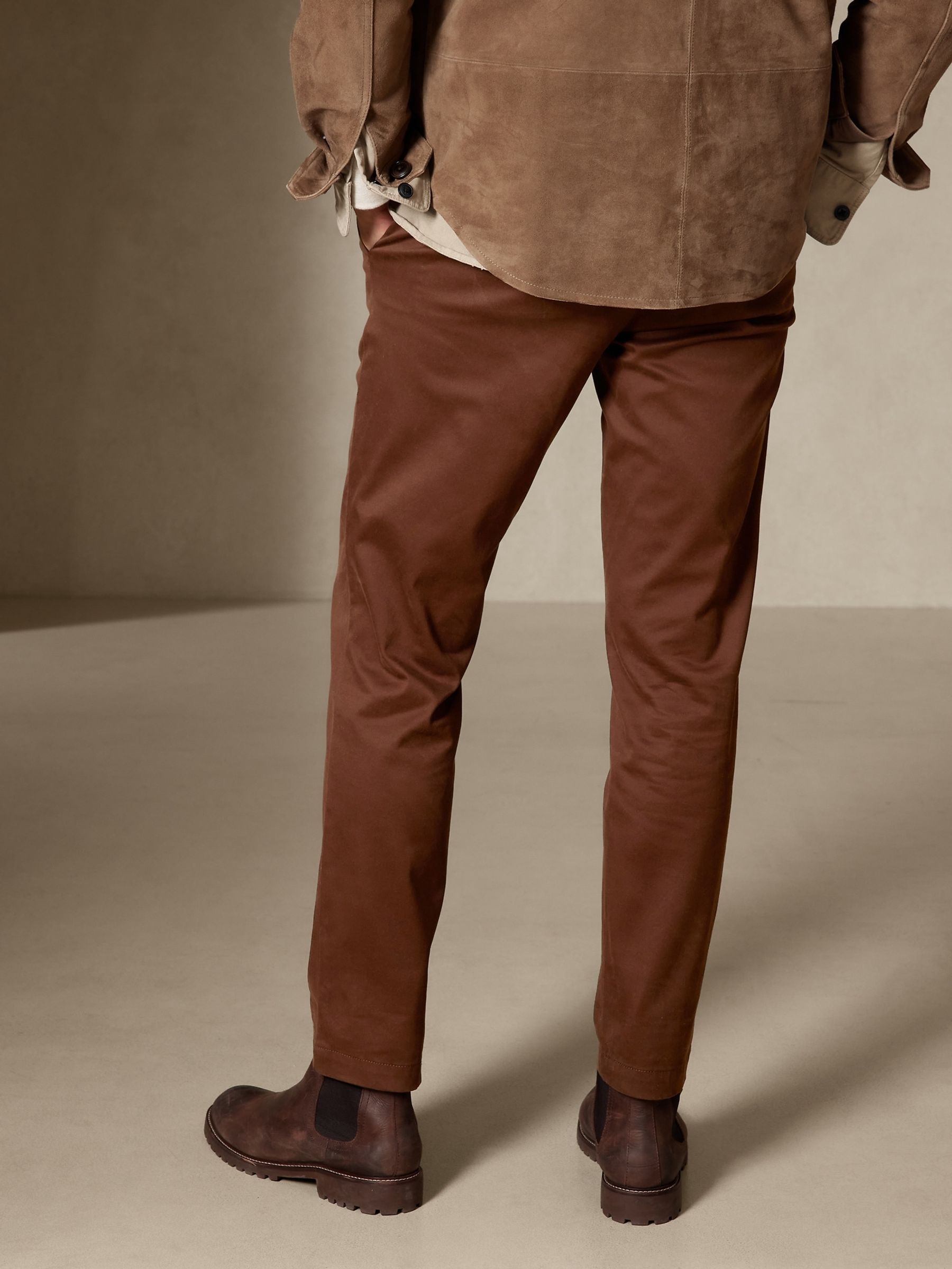 Banana Republic Chocolate Brown Slim Rapid Movement Chinos - Image 2 of 3