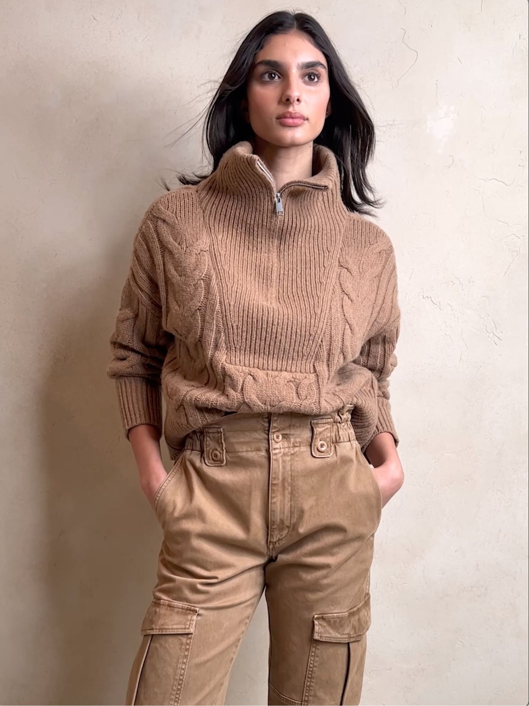 Banana Republic Brown Sierra Moleskin Cargo Trousers - Image 3 of 5