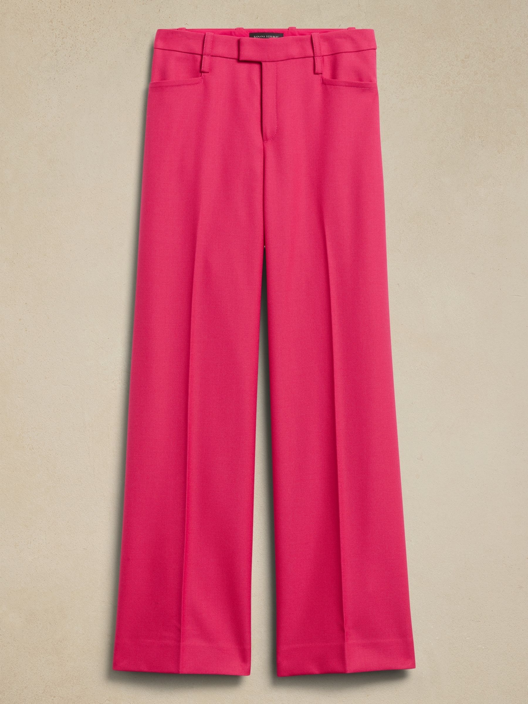 Banana Republic Pink Lido Wide-Leg Wool Trousers - Image 4 of 4