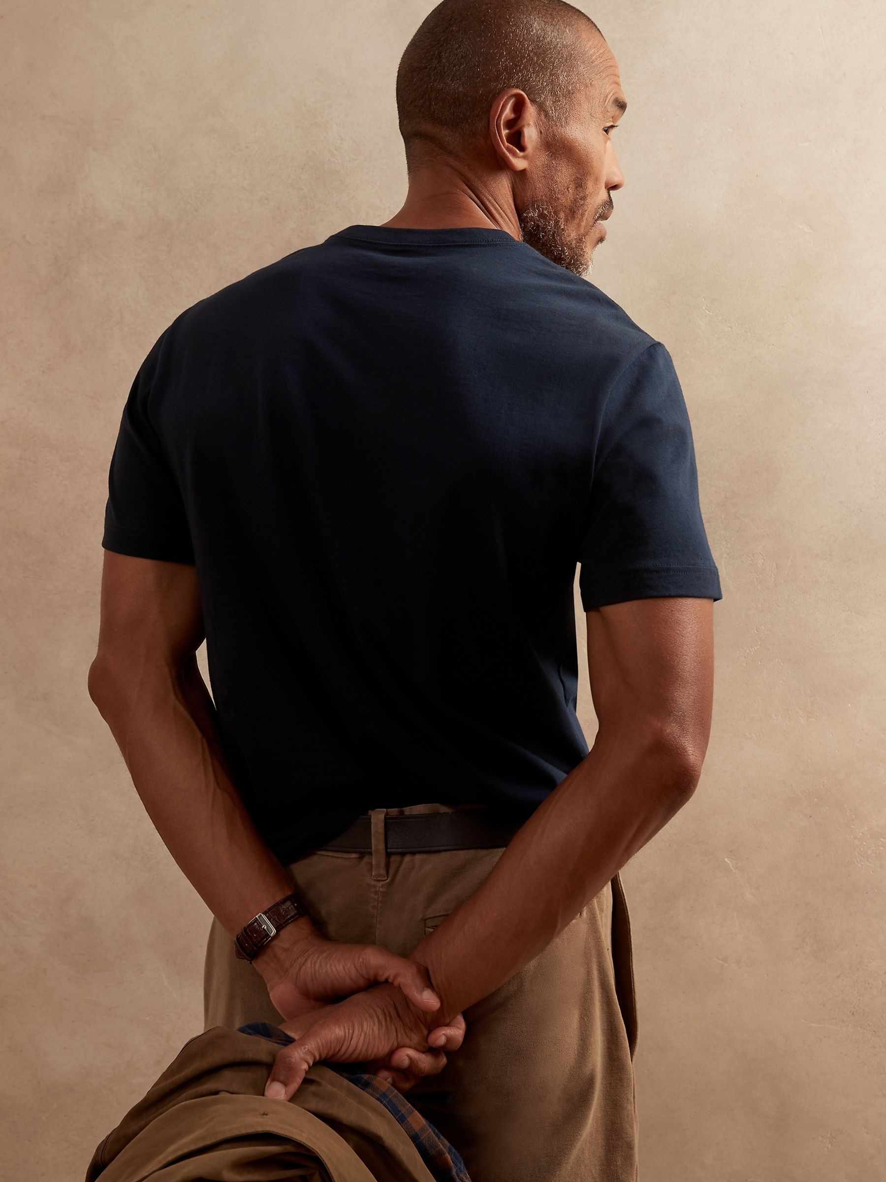 Banana Republic Blue Authentic SUPIMA T-Shirt - Image 2 of 3