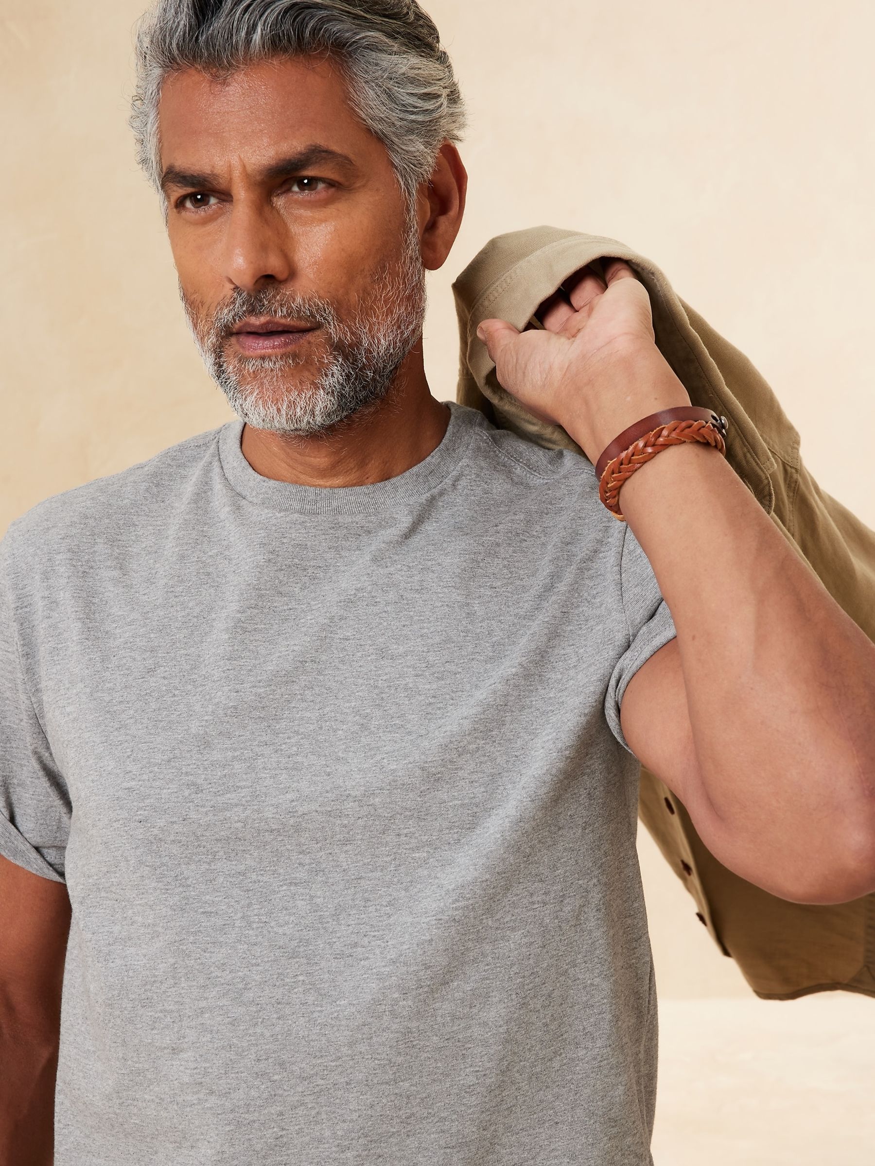 Banana Republic Grey Authentic SUPIMA T-Shirt - Image 1 of 4