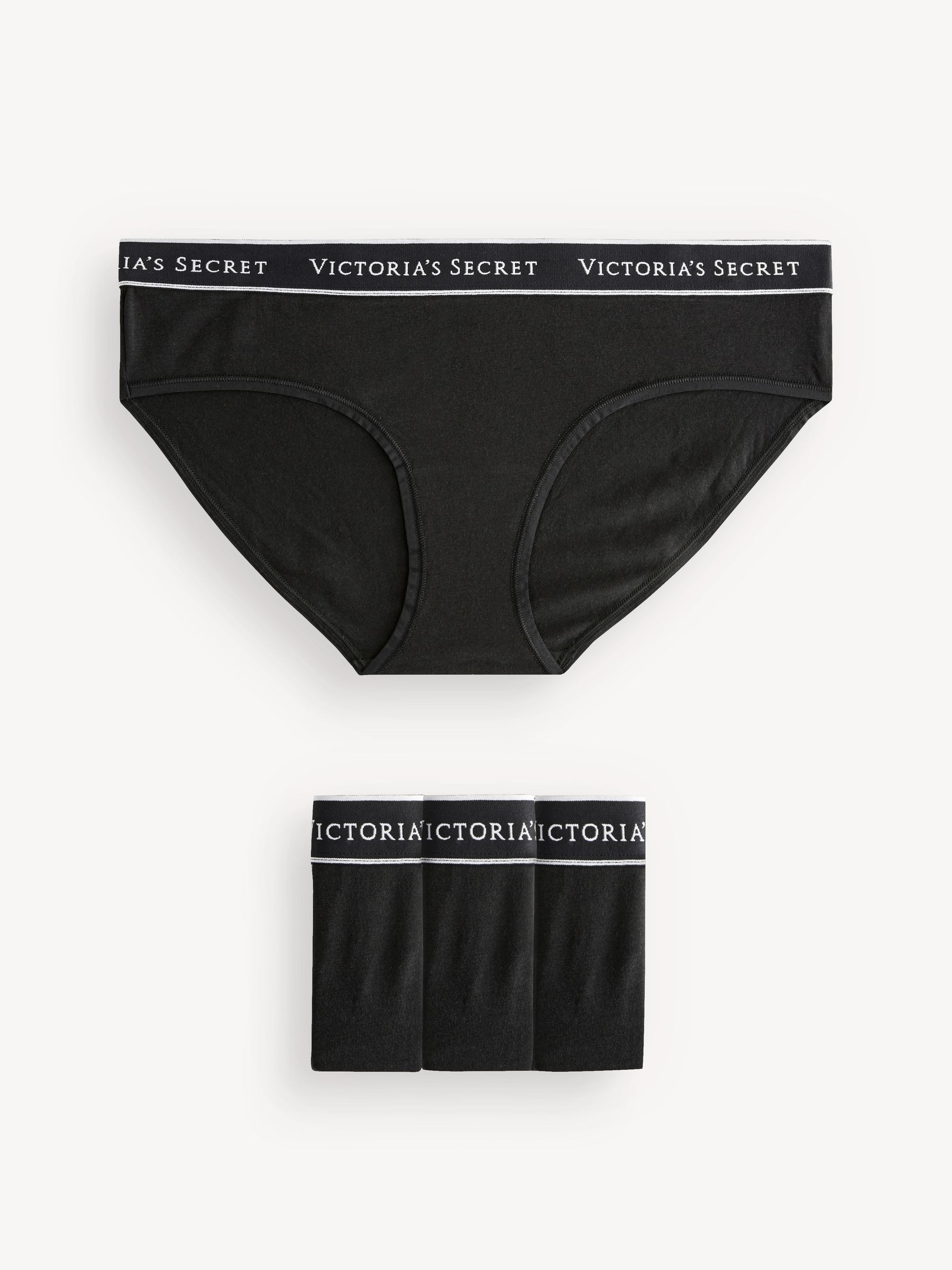 Black Hipster Logo 4 Pack Knickers - Image 1 of 5