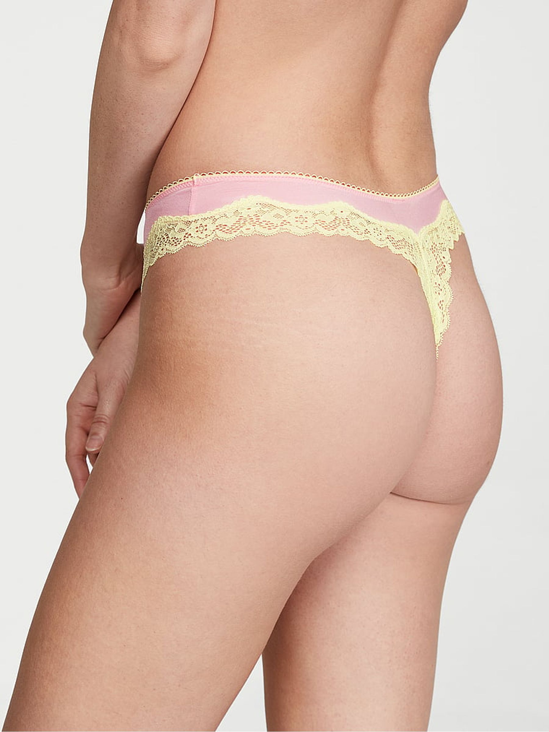 Pretty Blossom Pink Thong Knickers - Image 2 of 3