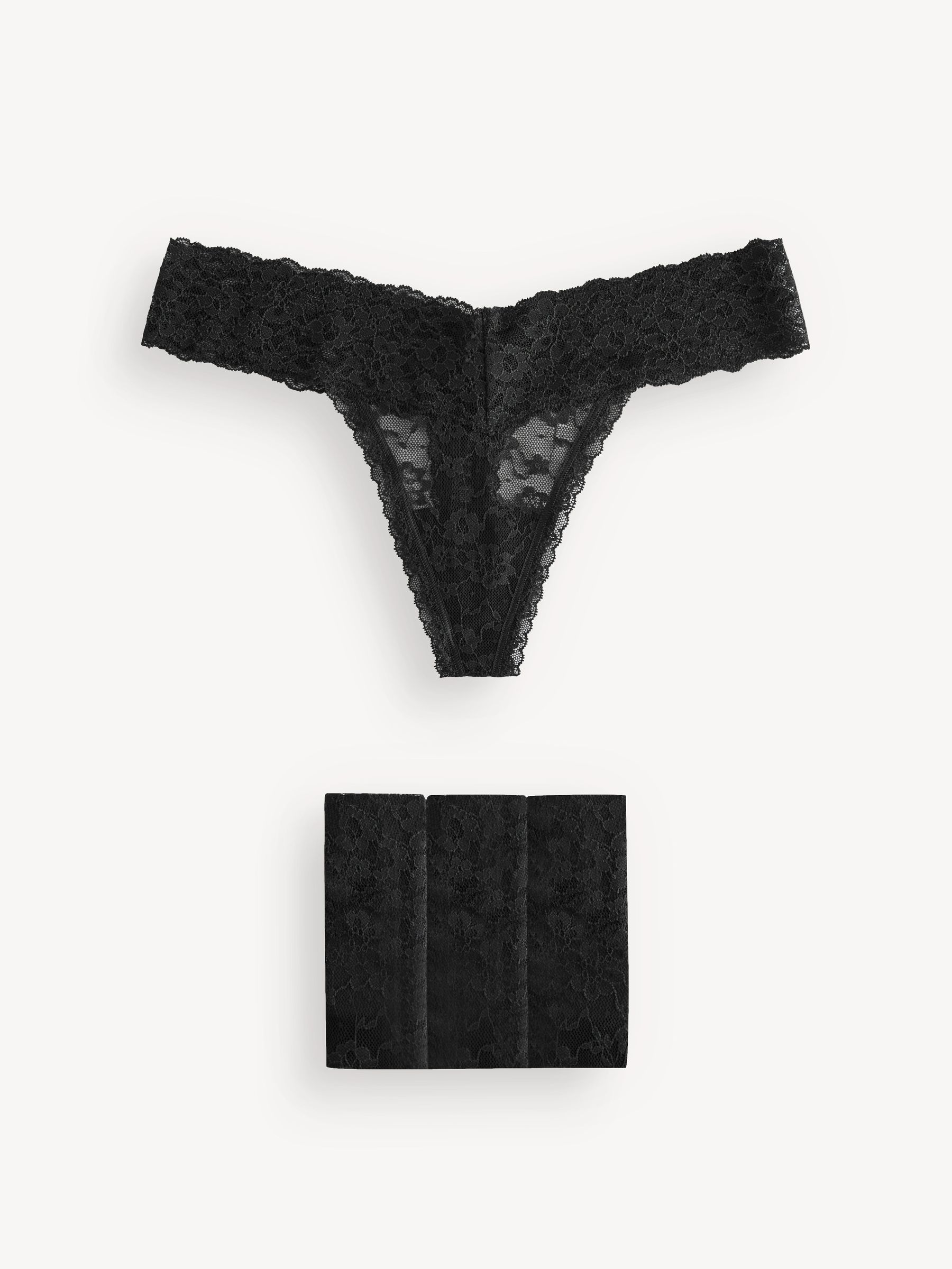 Black Thong 4 Pack Knickers - Image 1 of 5